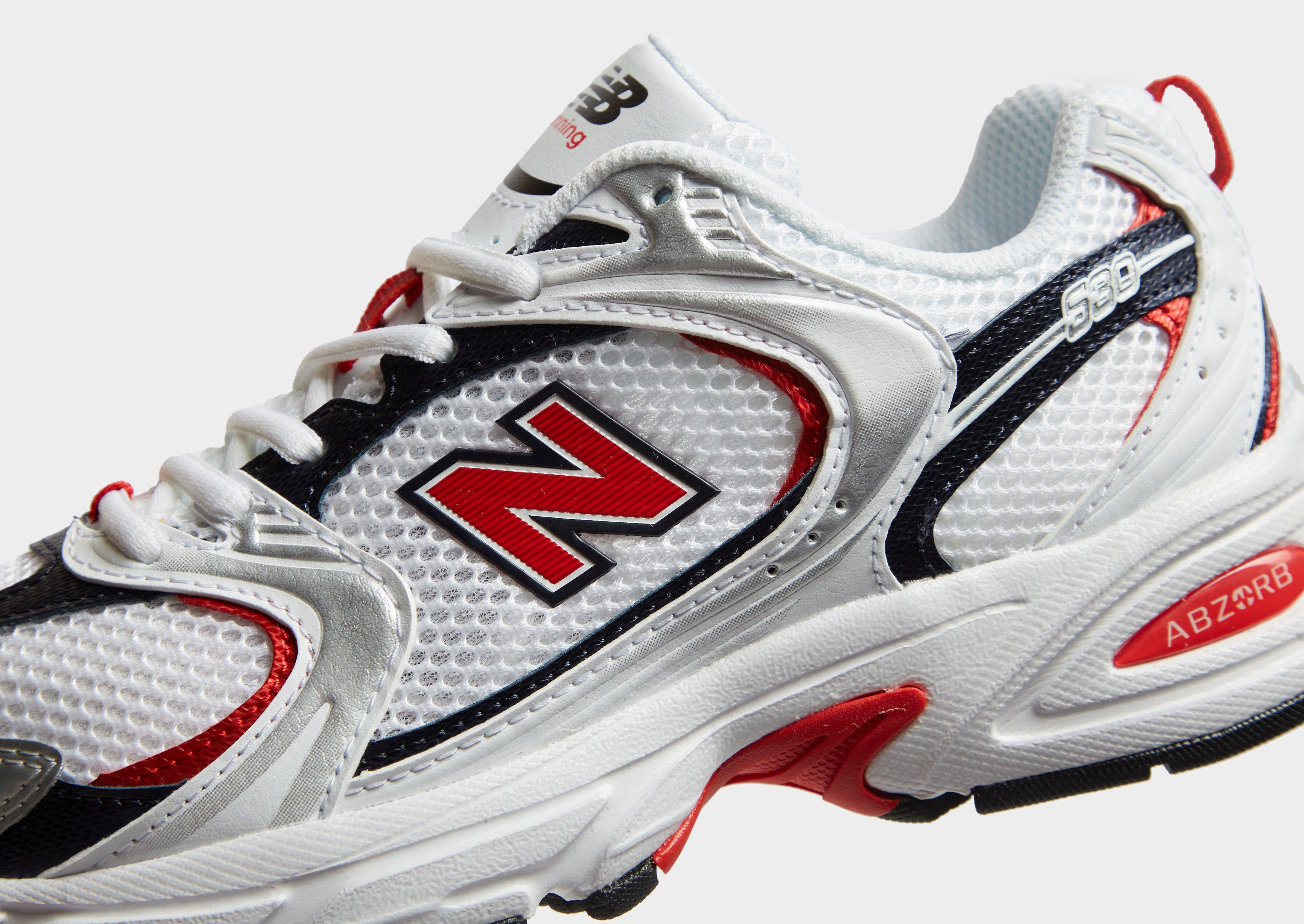 new balance 530 white and red