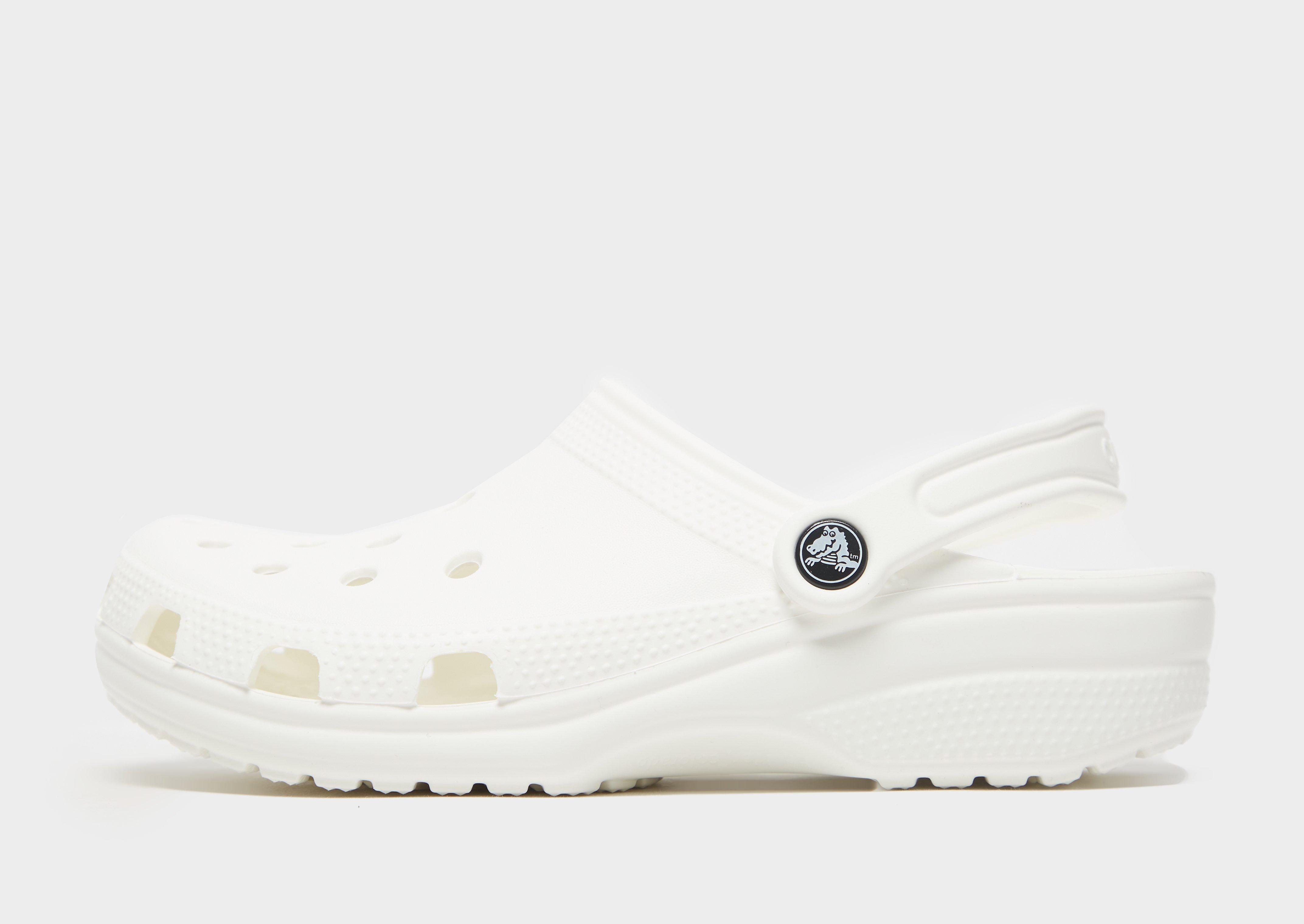 White on sale classic crocs