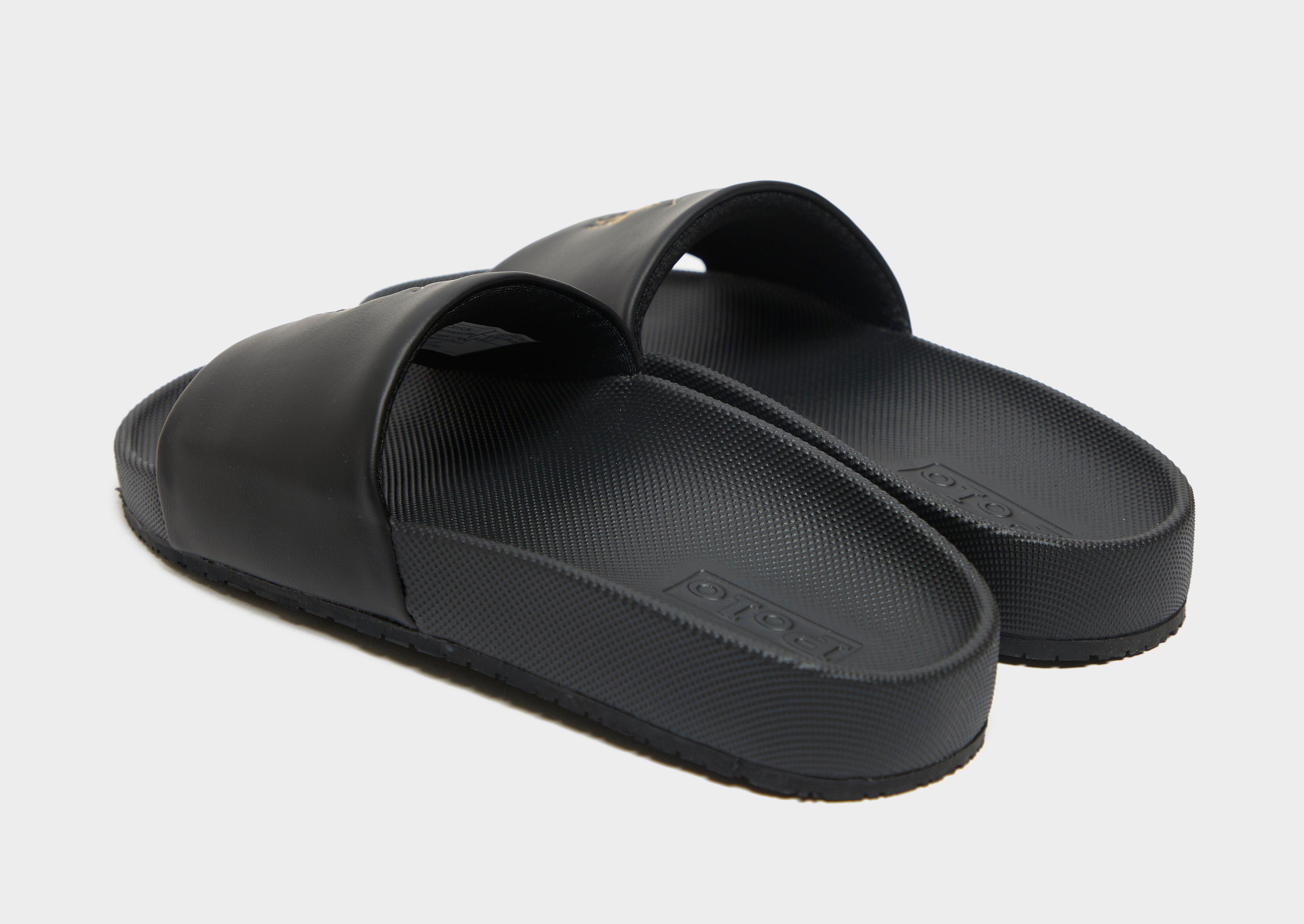 ralph lauren cayson sliders black