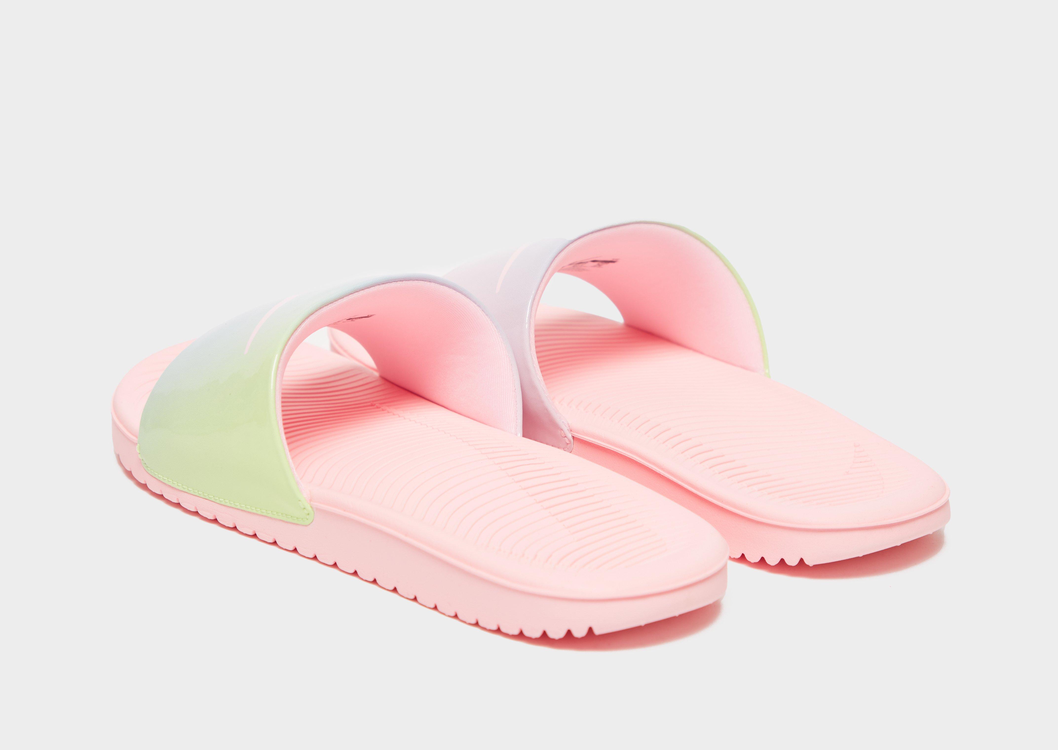 nike kawa slides junior pink