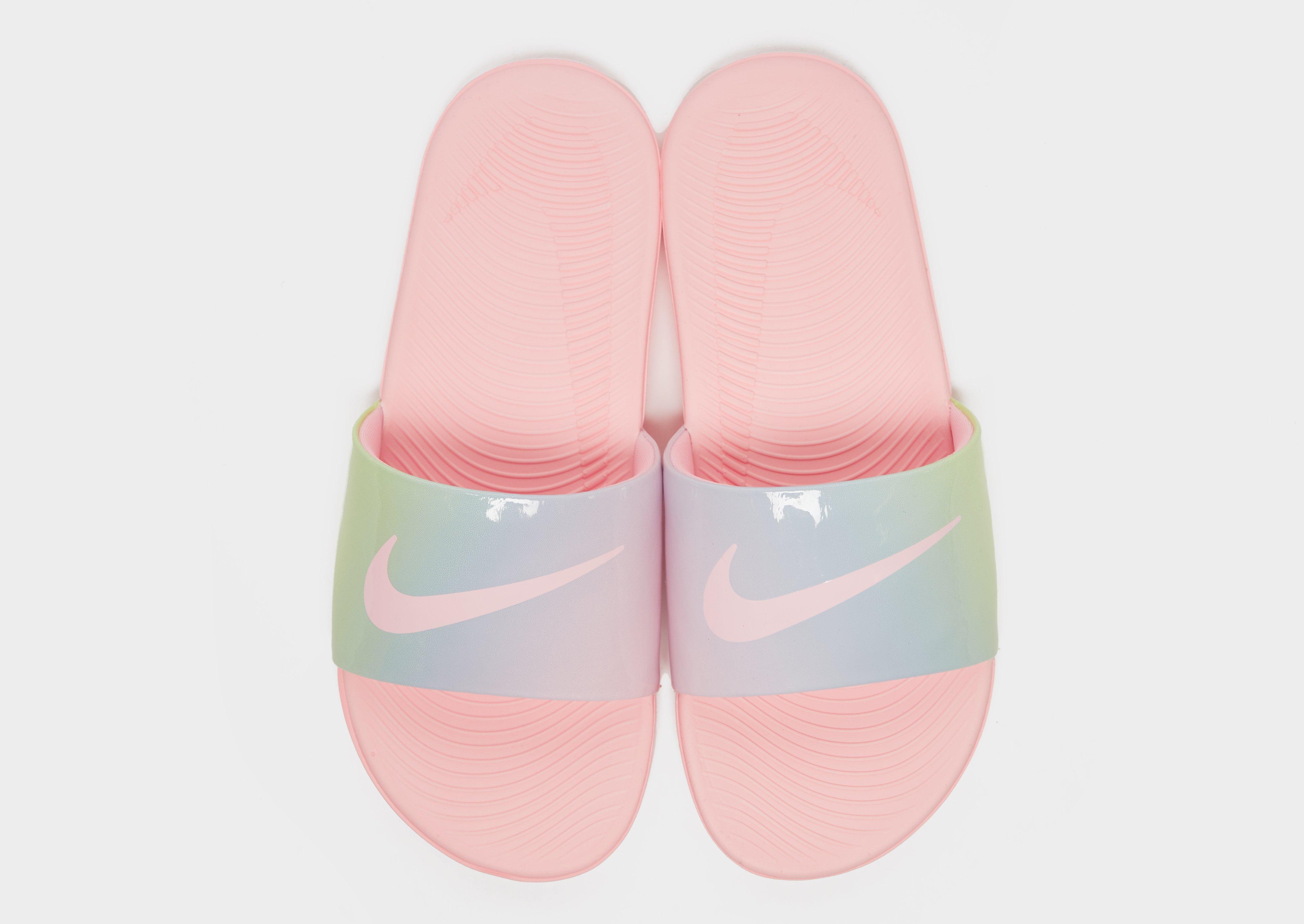 nike kawa slides junior pink