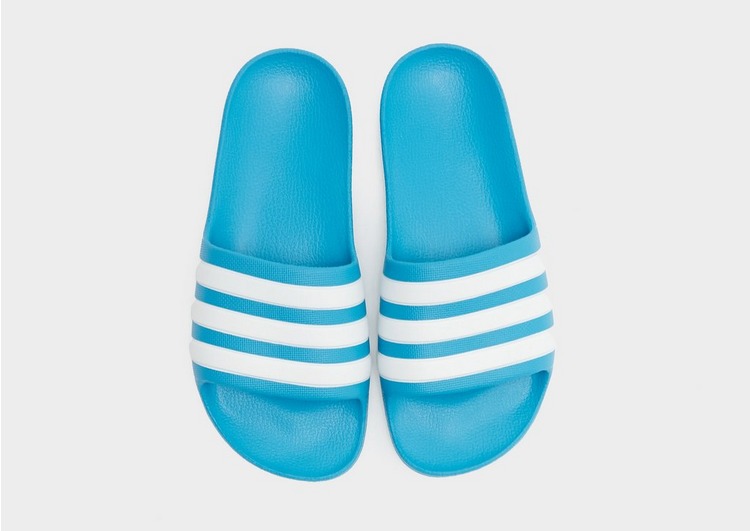 Blue adidas Adilette Aqua Slides Junior | JD Sports