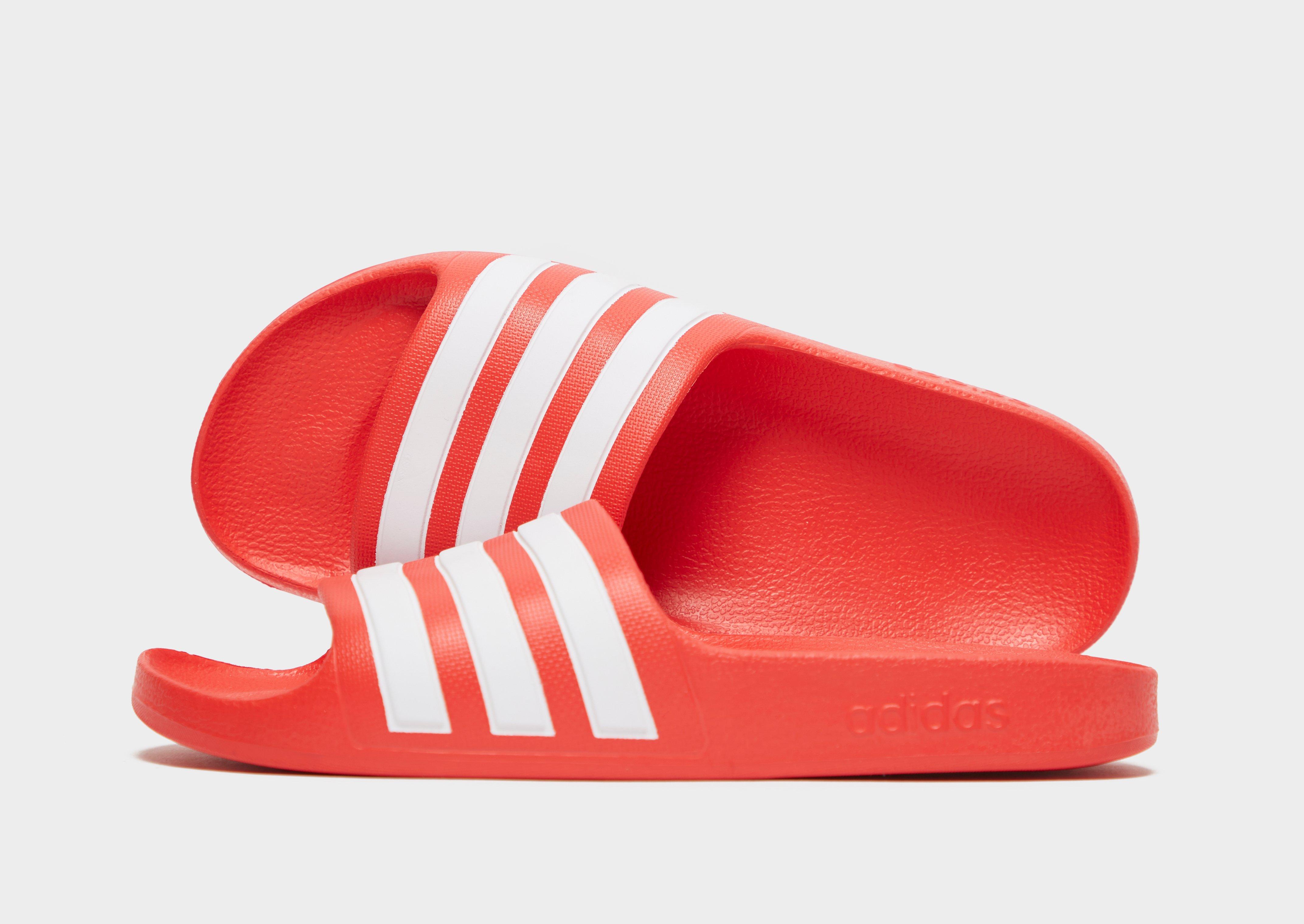 adilette aqua slides red