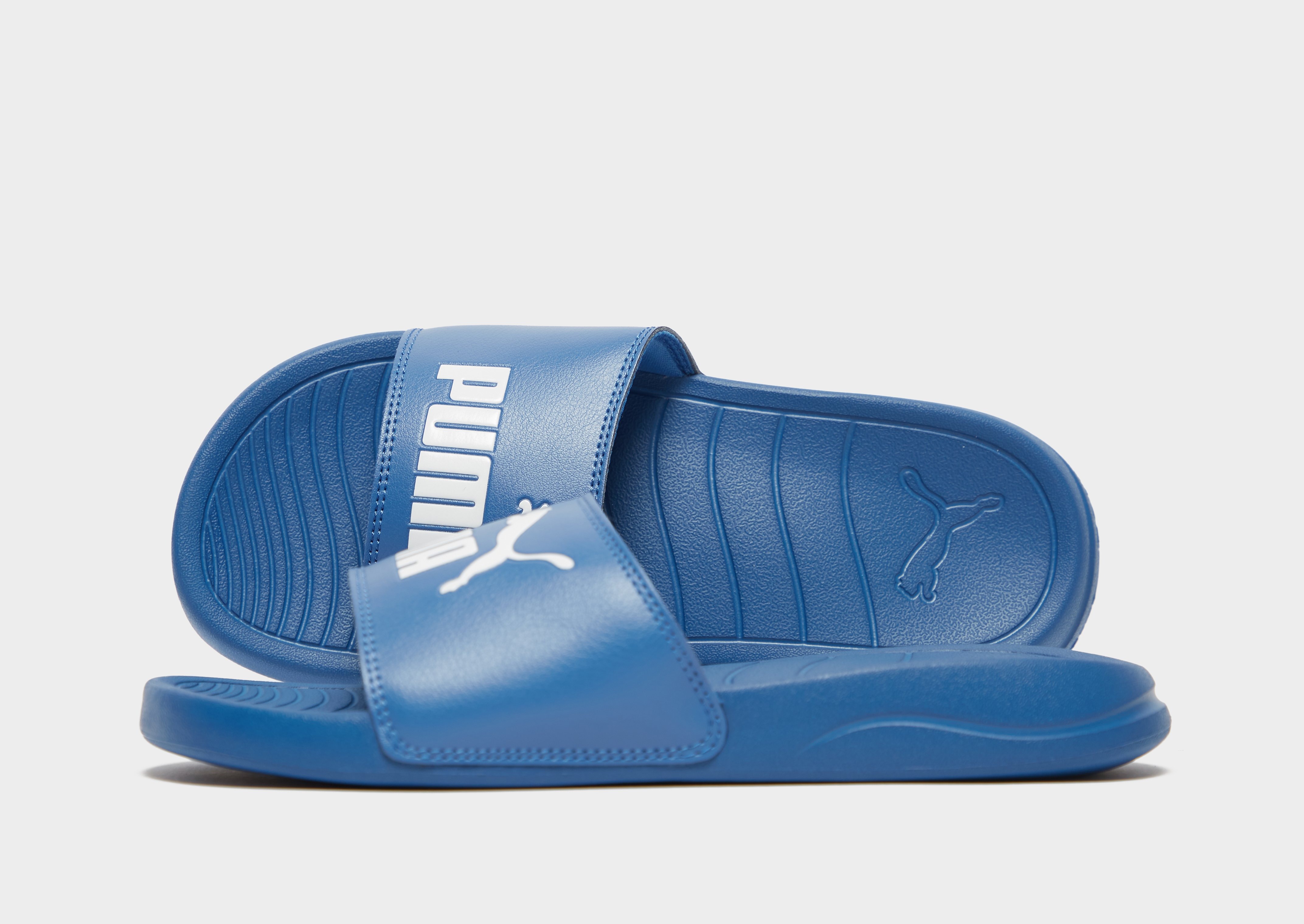 Blue Puma Popcat Slides Junior Jd Sports