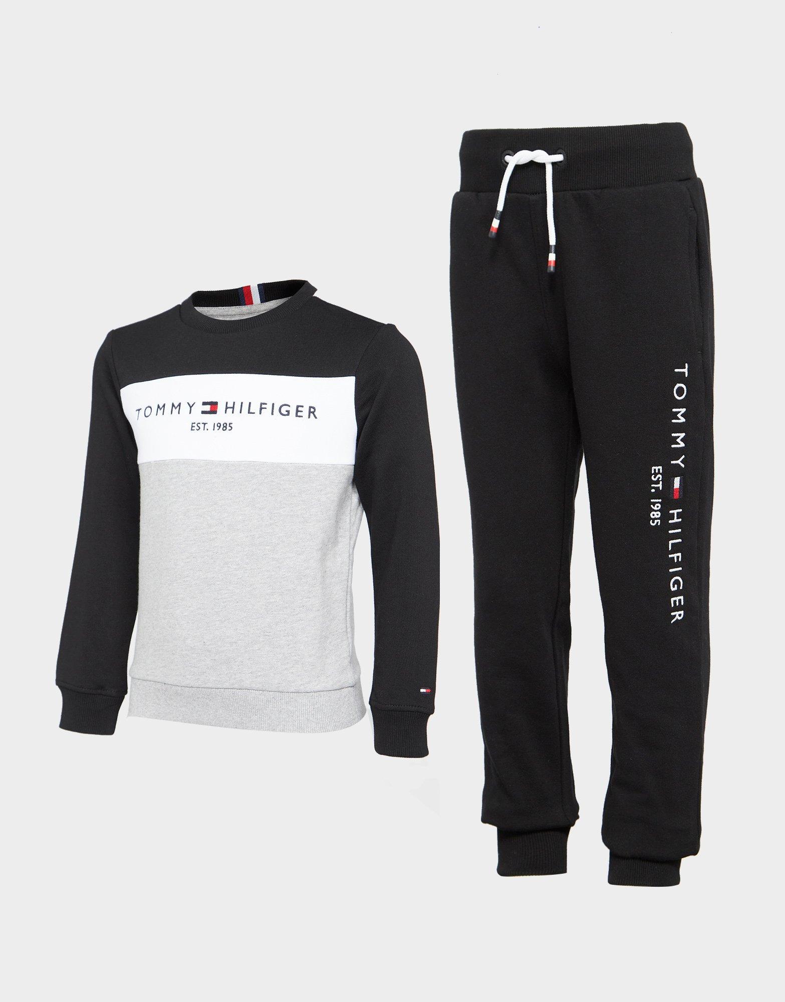 tommy hilfiger black tracksuit