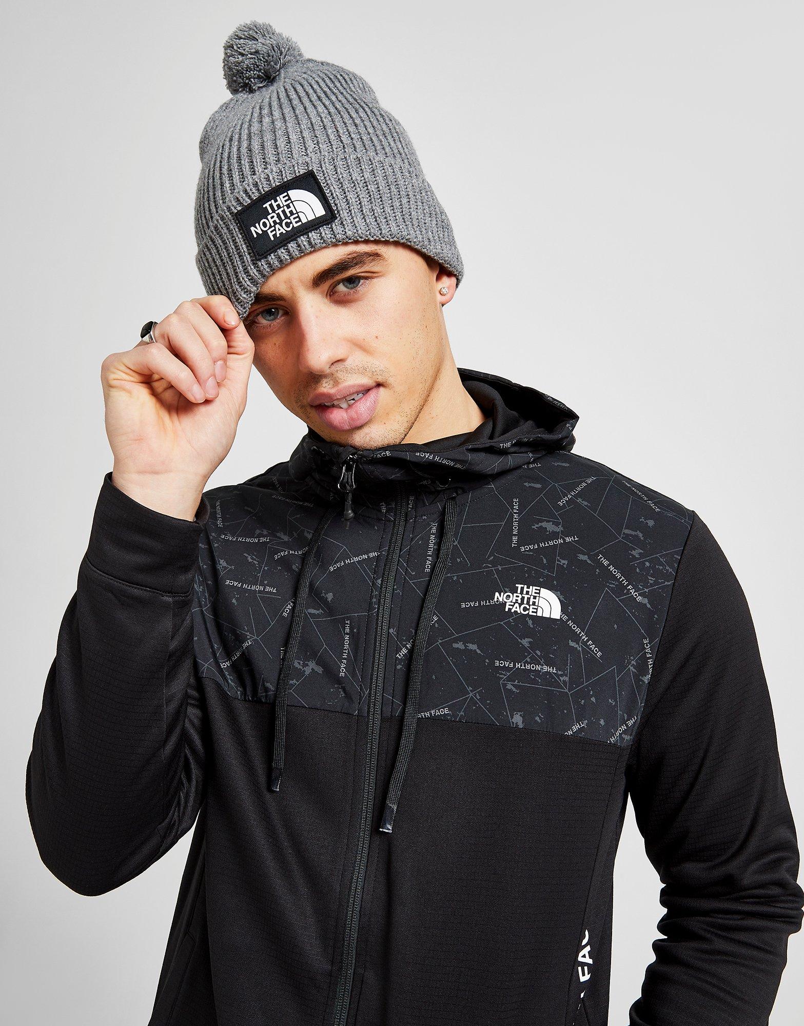 north face men's train n logo full zip hoodie