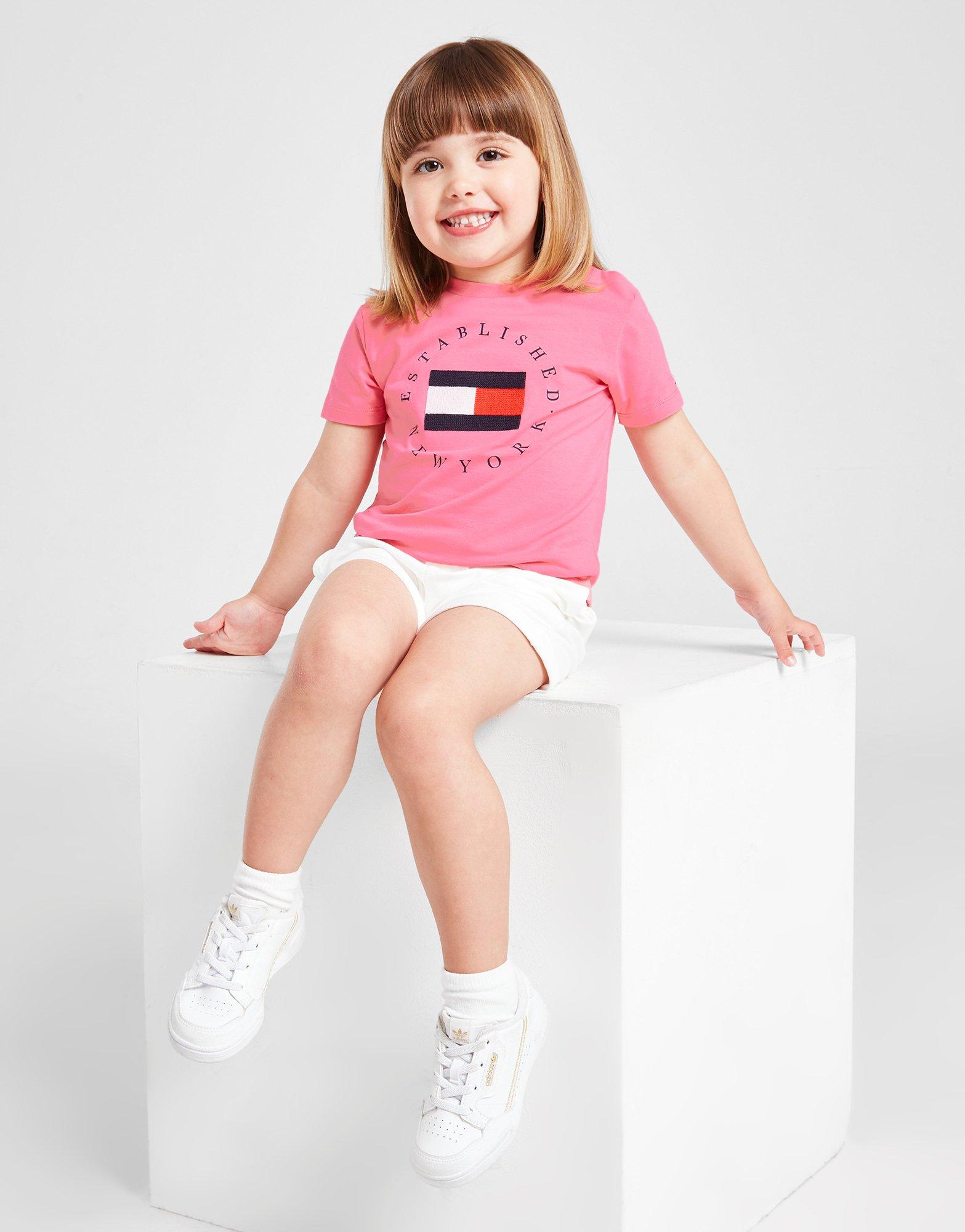 Roze Tommy Hilfiger Meisjes Circle Logo T-shirt/Shorts Set Baby's | JD  Sports