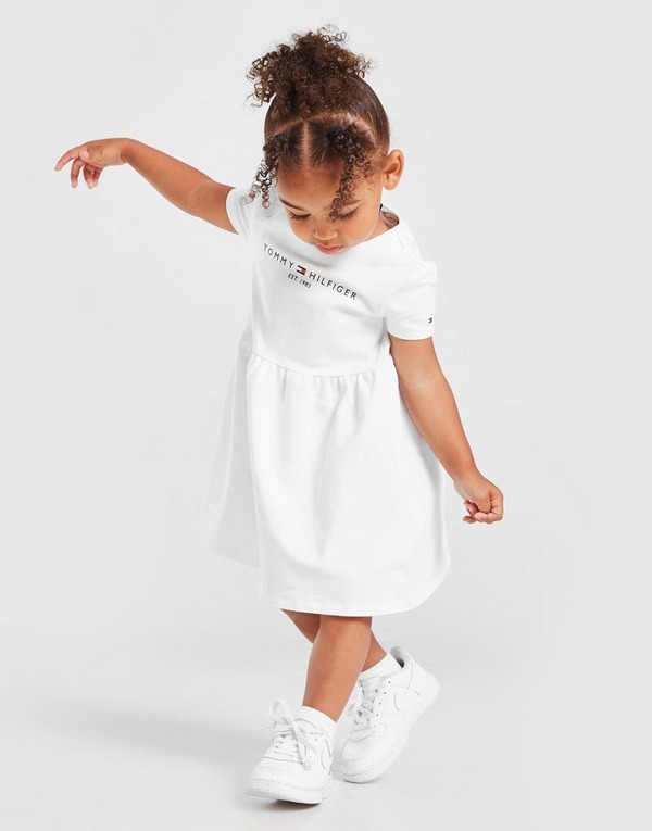 Acheter Blanc Tommy Hilfiger Robe T Shirt Essentiel Filles Bebe