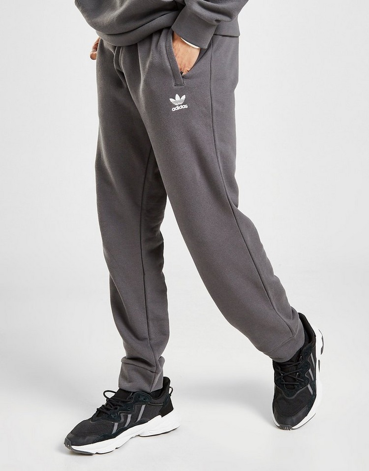 Grey adidas Originals Essential Trefoil Cuffed Joggers | JD Sports