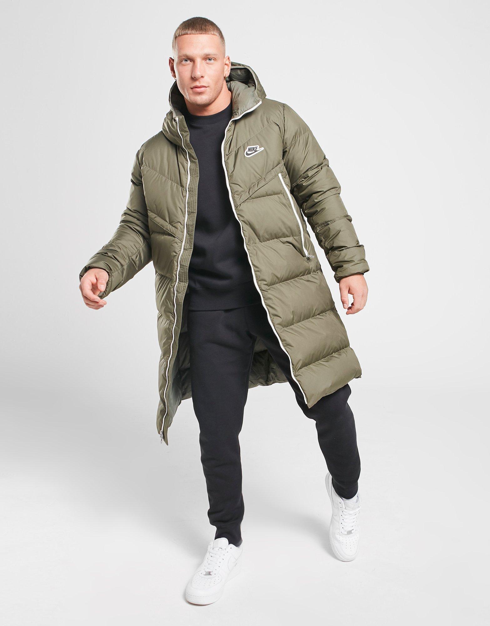 nike green parka