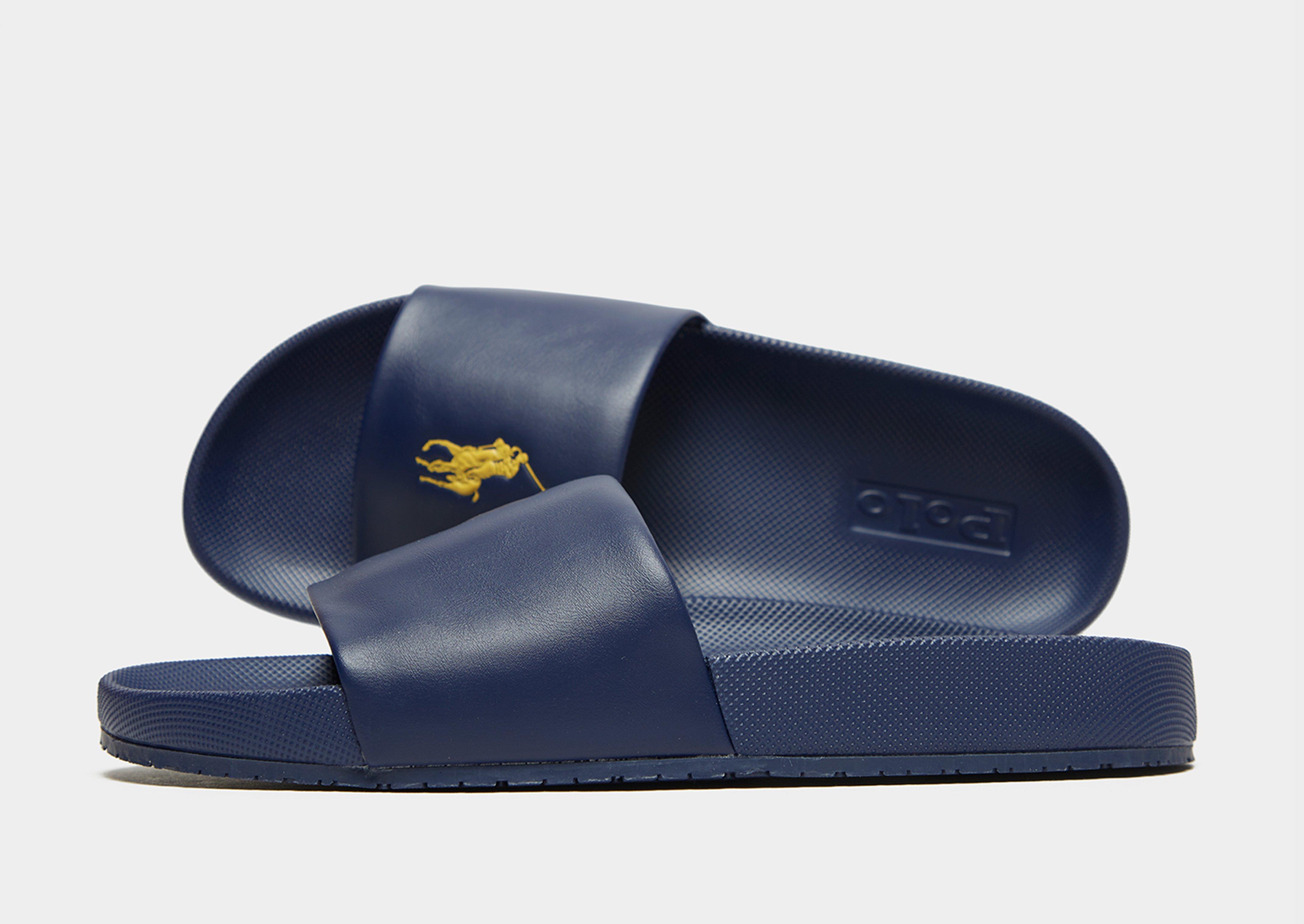 blue polo slides