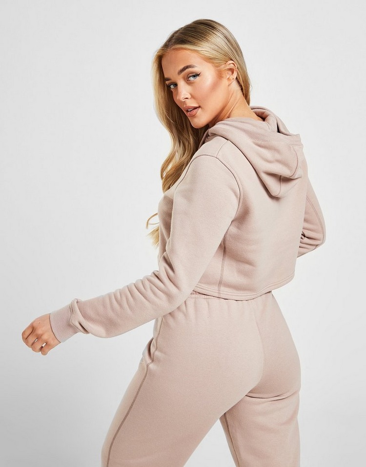 Pink Soda Sport Camisola com capuz Contour Stitch Cropped