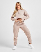 Pink Soda Sport Camisola com capuz Contour Stitch Cropped