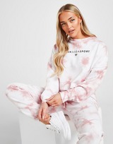 Pink Soda Sport Sweatshirt Tie Dye Crop Crew