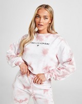 Pink Soda Sport Sweatshirt Tie Dye Crop Crew