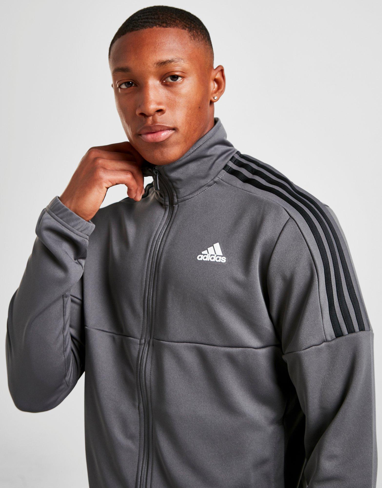 adidas grey track top