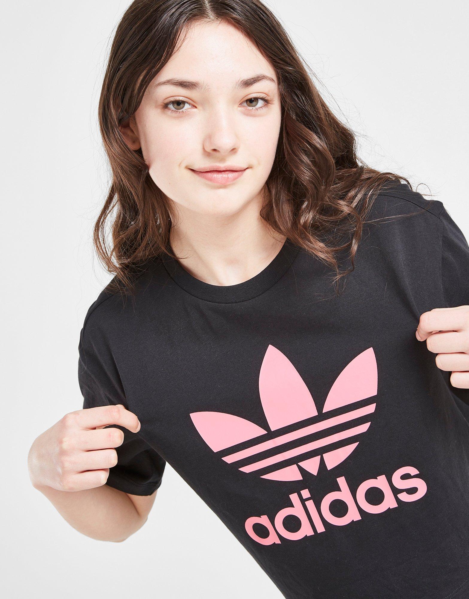 adidas Originals Girls' Trefoil Crop T-Shirt Junior