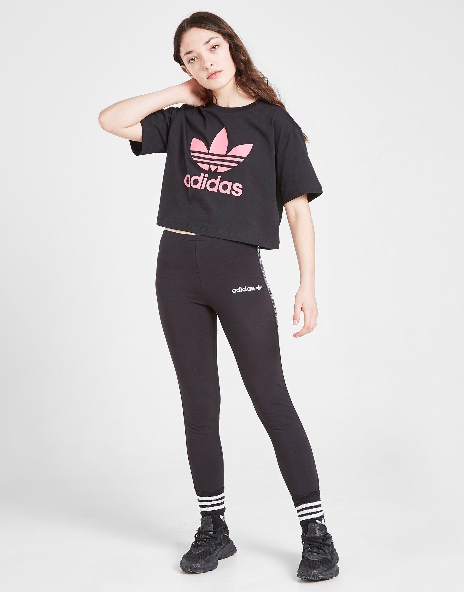adidas Originals Girls' Trefoil Crop T-Shirt Junior