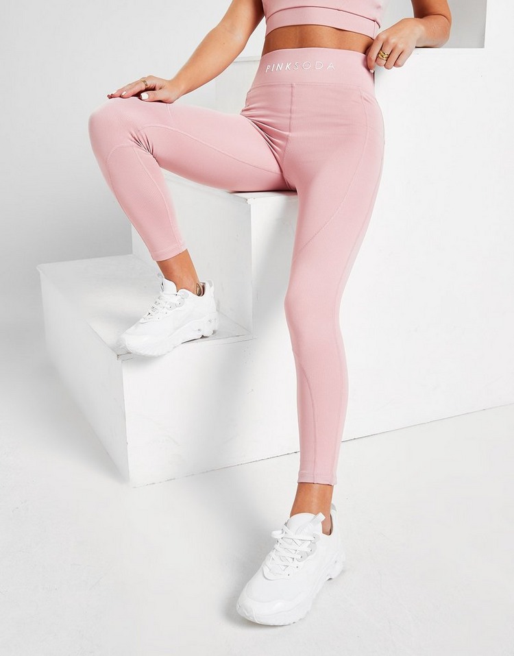 Pink Soda Sport Leggings Rib Stitch