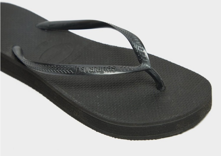 Black Havaianas Slim Platform Flip Flops Women's | JD Sports