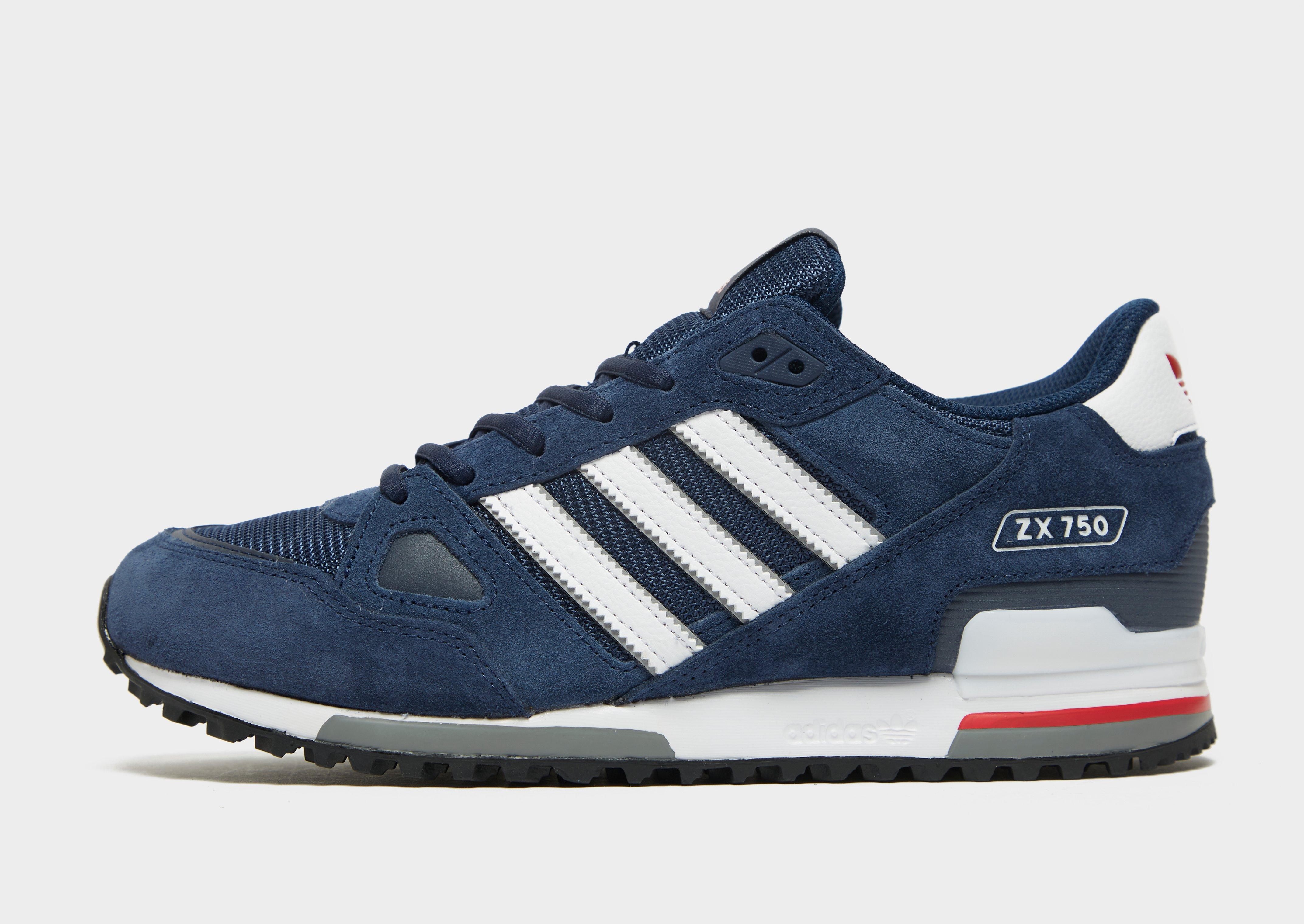 Blue adidas zx 750 on sale