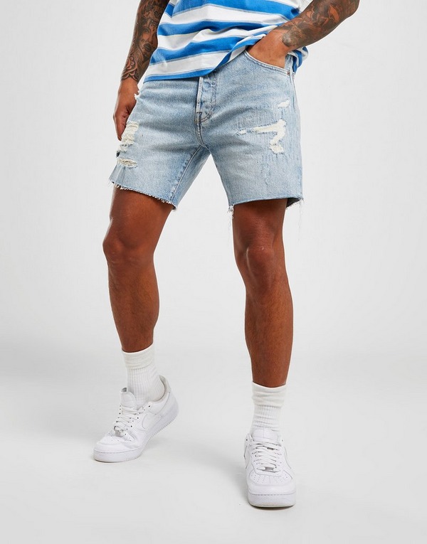 Acheter Bleu Levis Short Denim Rip Homme