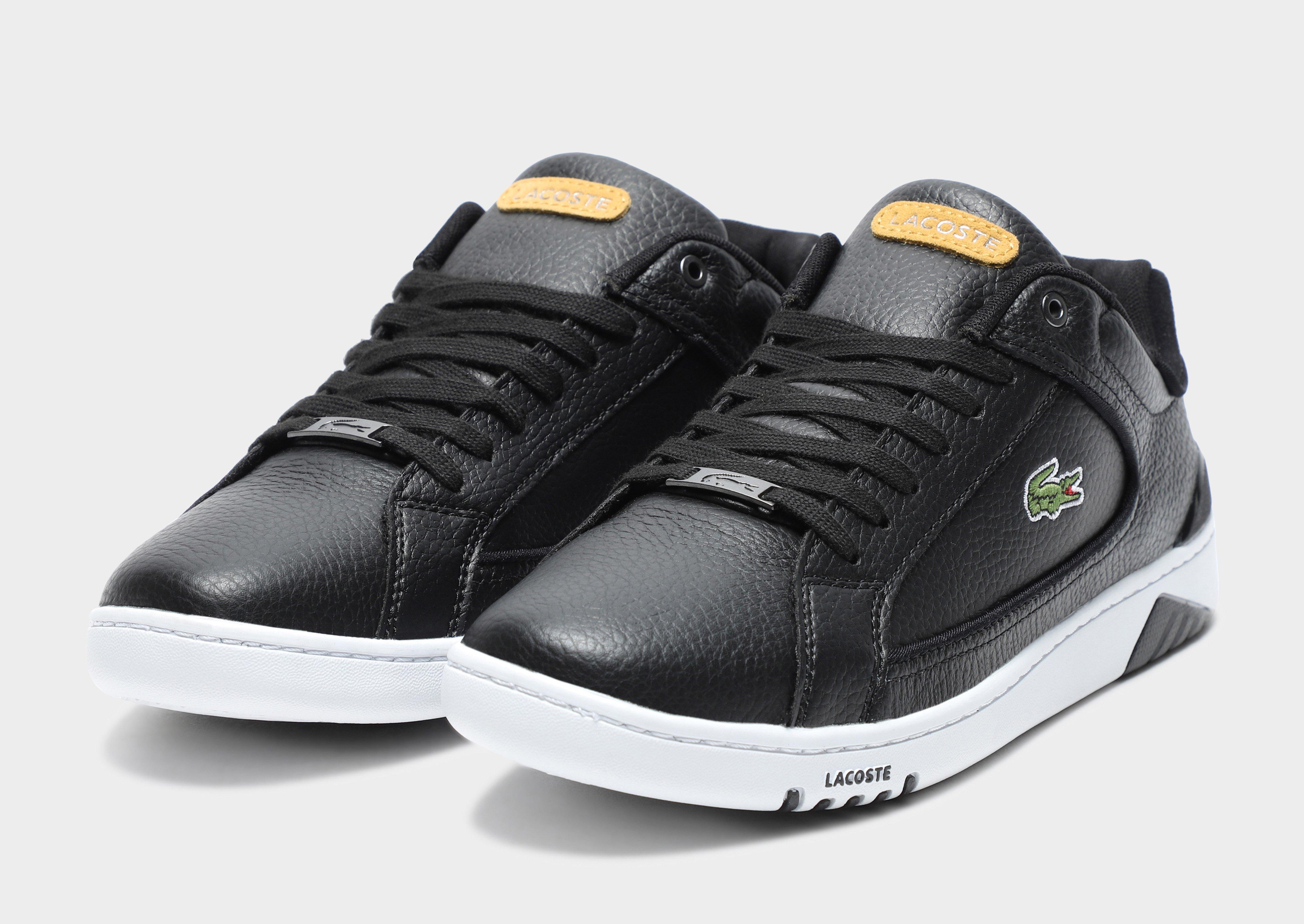 lacoste deviation leather black