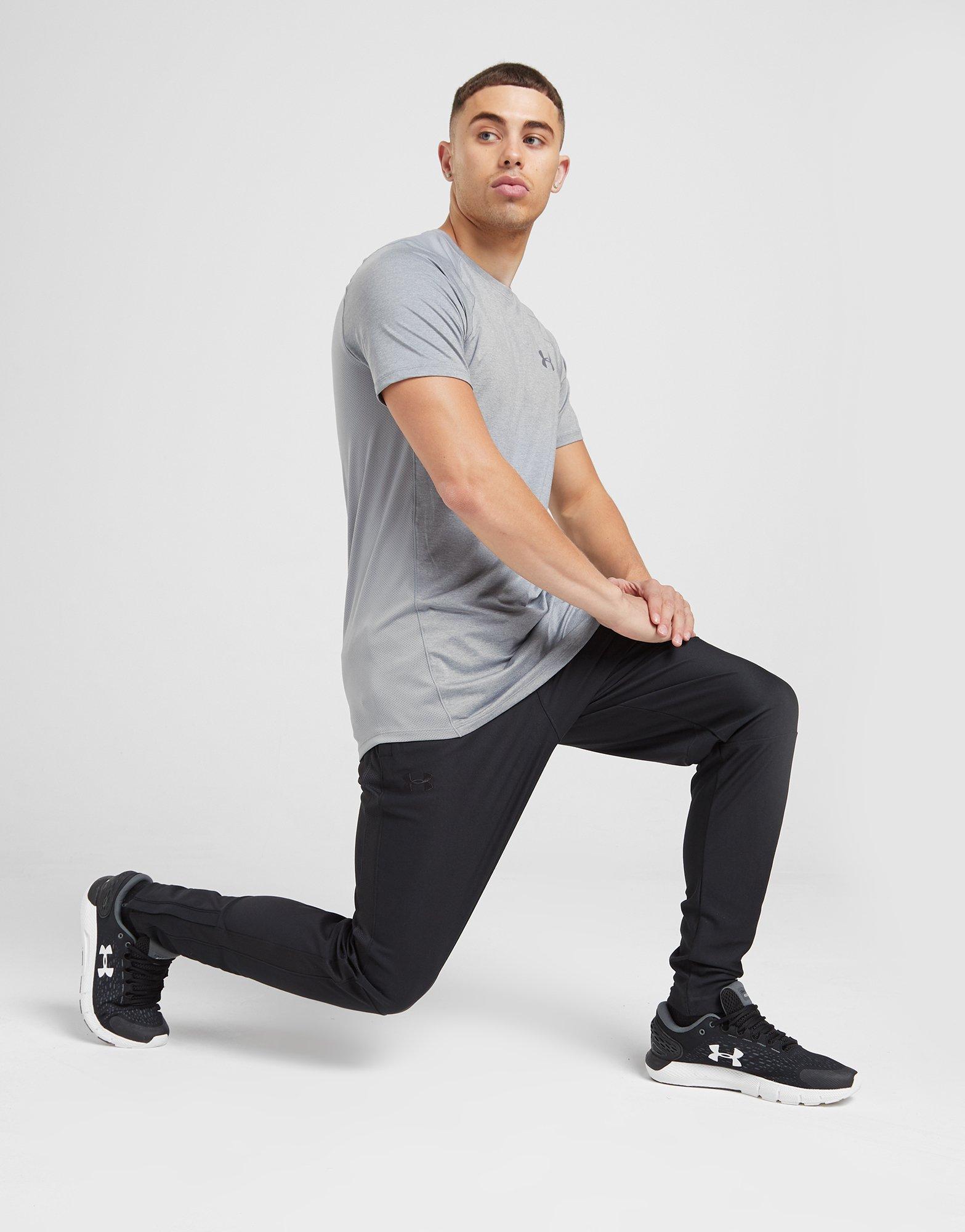 under armour sportstyle pique track pants in black