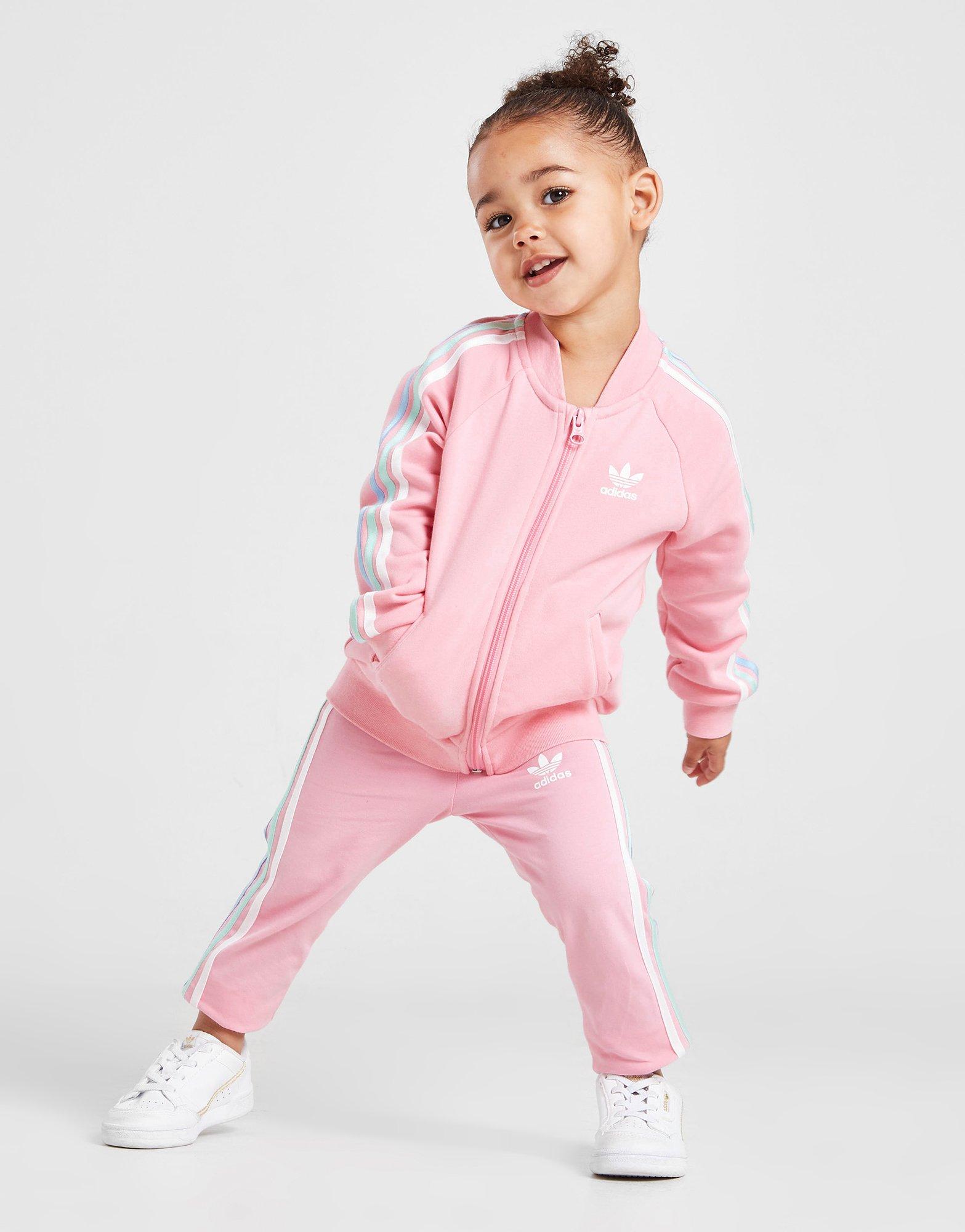 adidas Originals Girls' Tristripe SS Tracksuit Infant