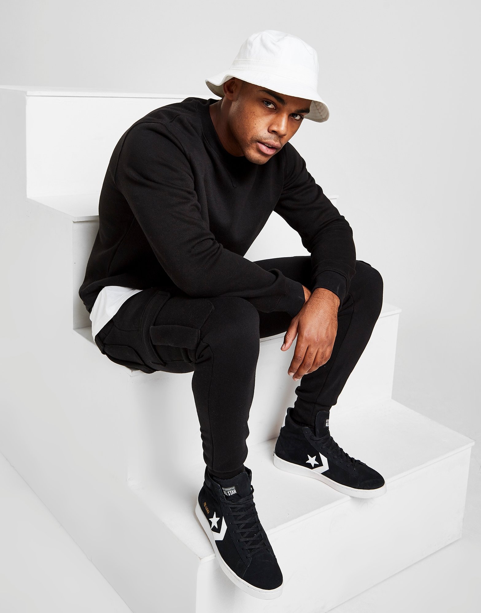 Black Sustainable Essentials Cargo Joggers JD Sports