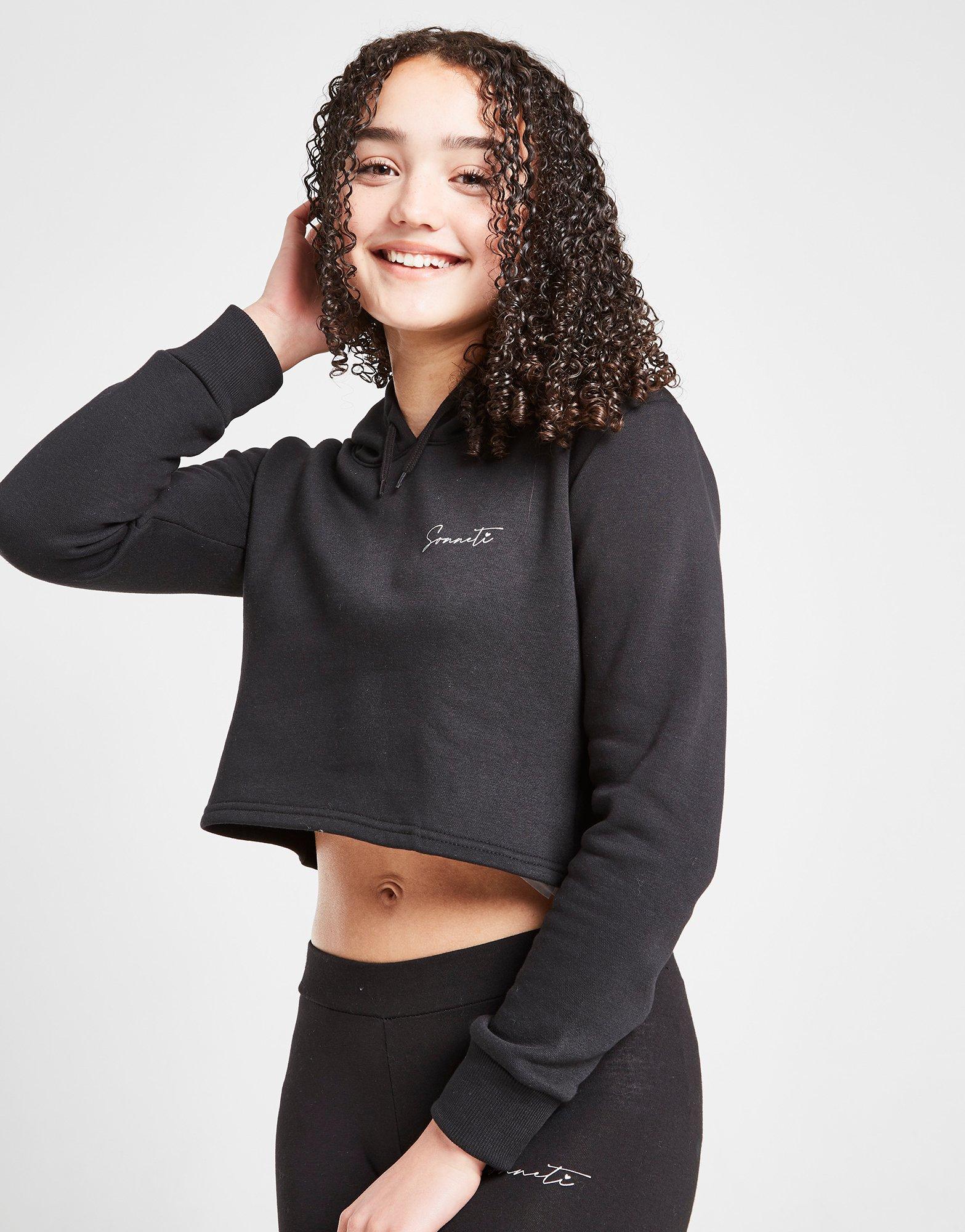 Sonneti Girls' Essential Overhead Crop Hoodie Junior