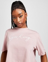 Gym King Script Crop T-Shirt Donna