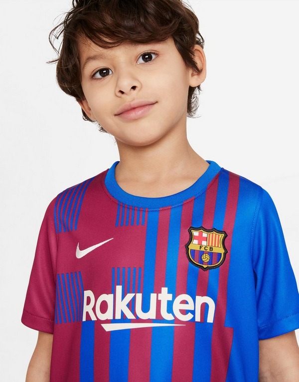 Red Nike Fc Barcelona 2021 22 Home Kit Children Jd Sports