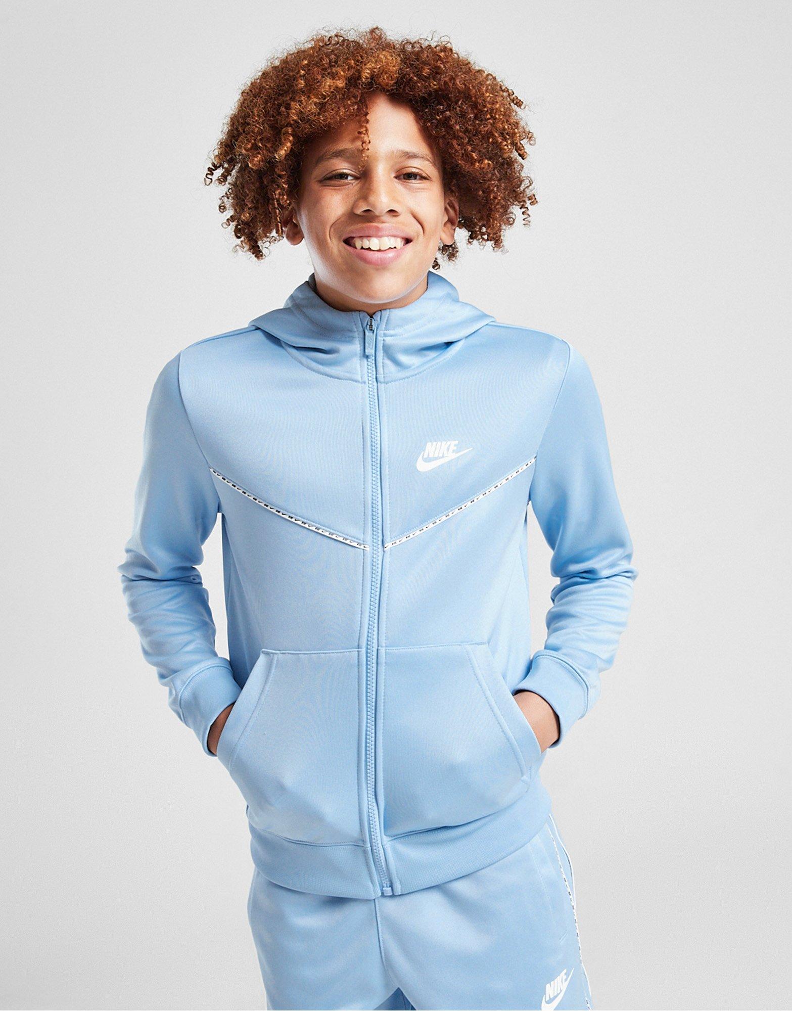 Nike Tape Poly Full Zip Hoodie Junior