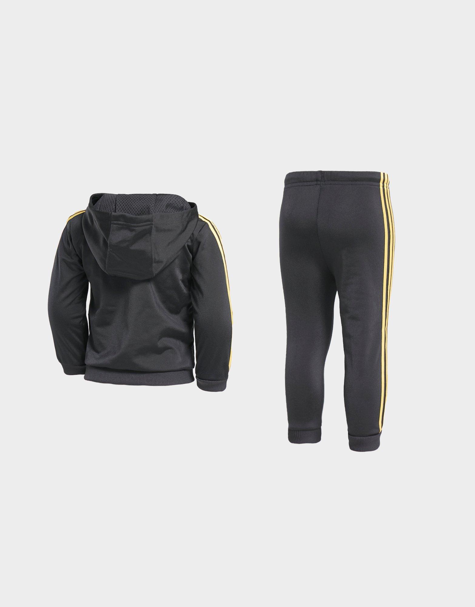 black and gold adidas tracksuit infant