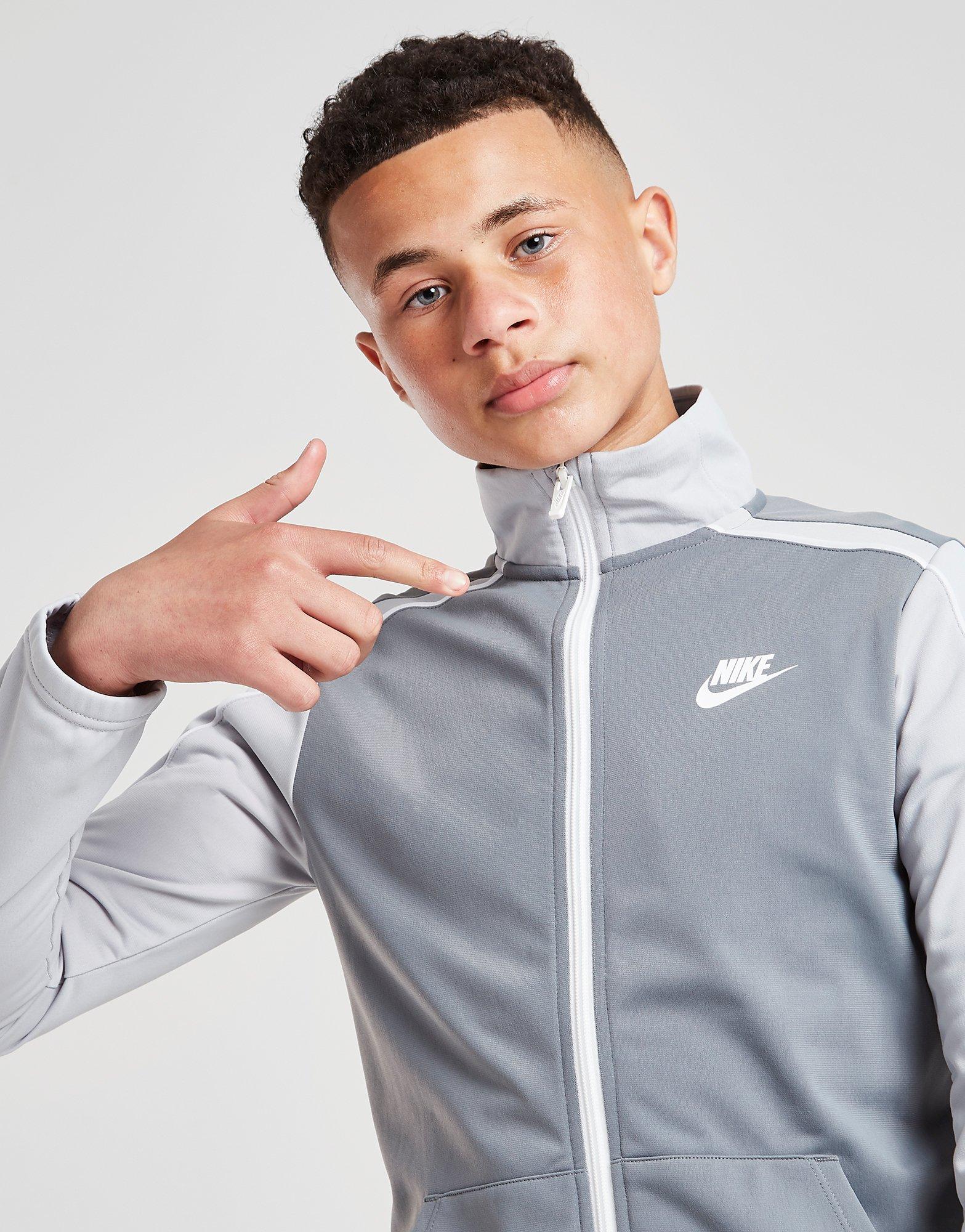 Grey Nike Futura Poly Tracksuit Junior JD Sports Malaysia