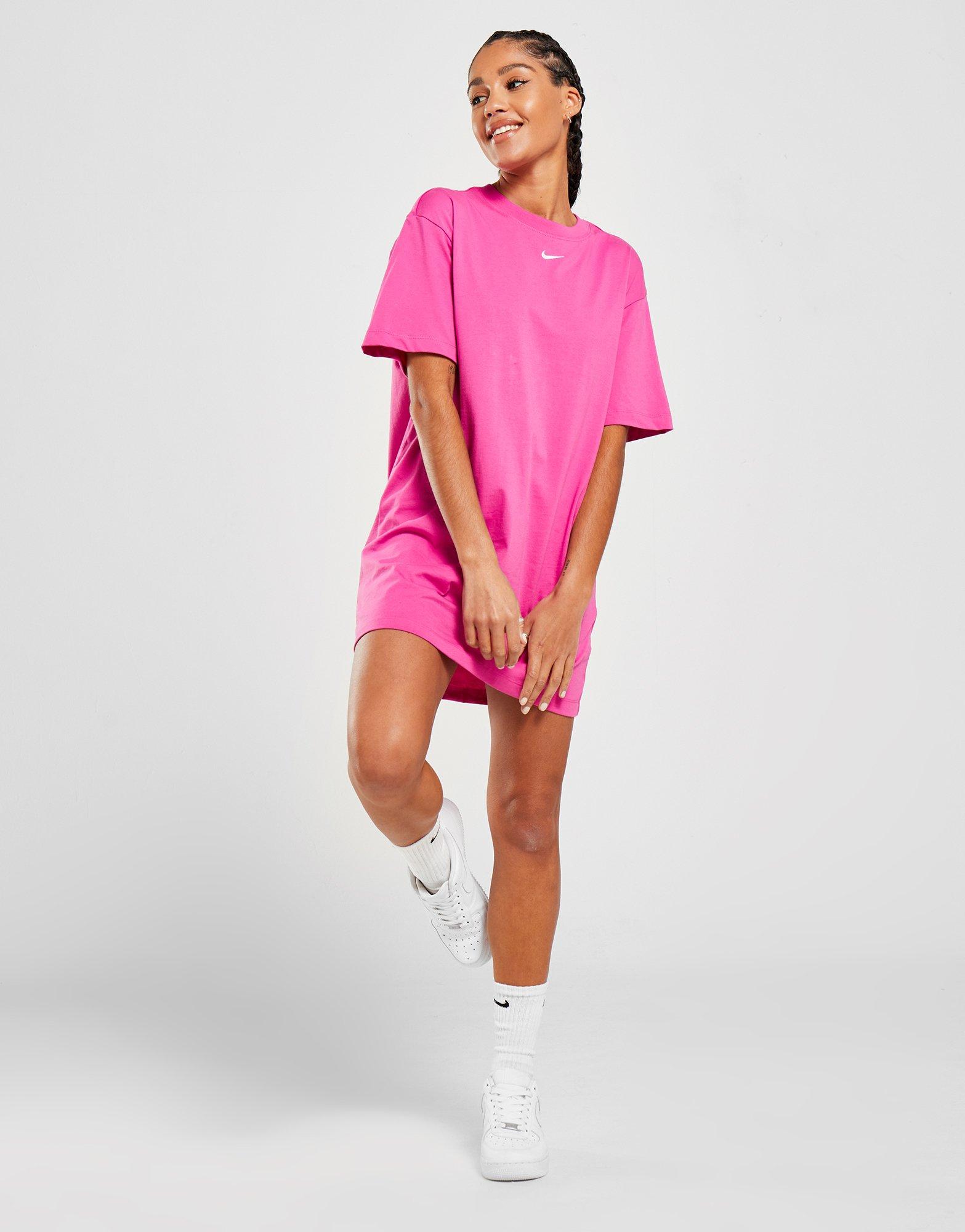 nike t shirt dress pink