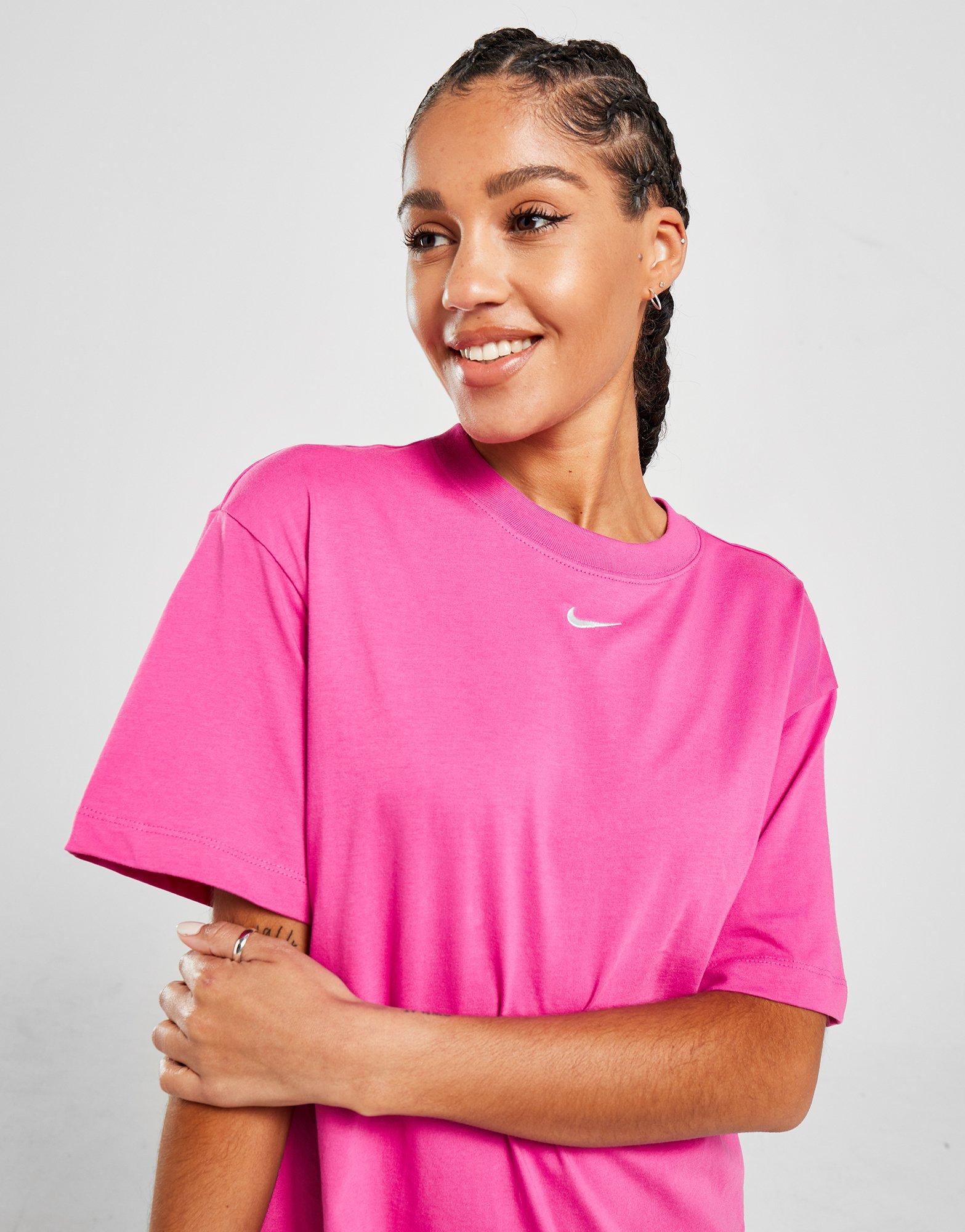 nike t shirt dress pink