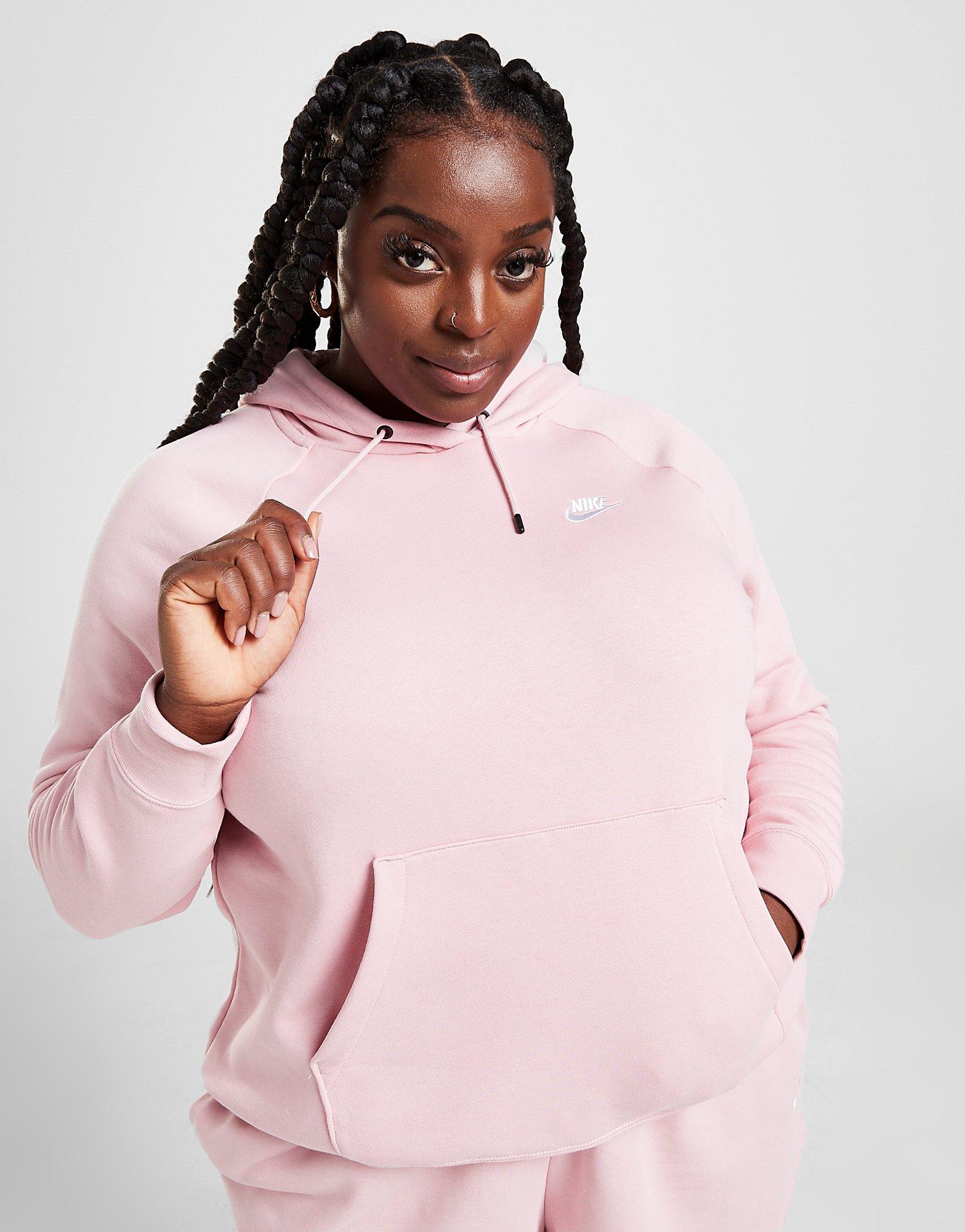 pink nike hoodie plus size