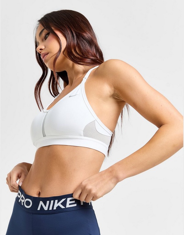 Nike sujetador deportivo Indy Swoosh Mesh en Blanco