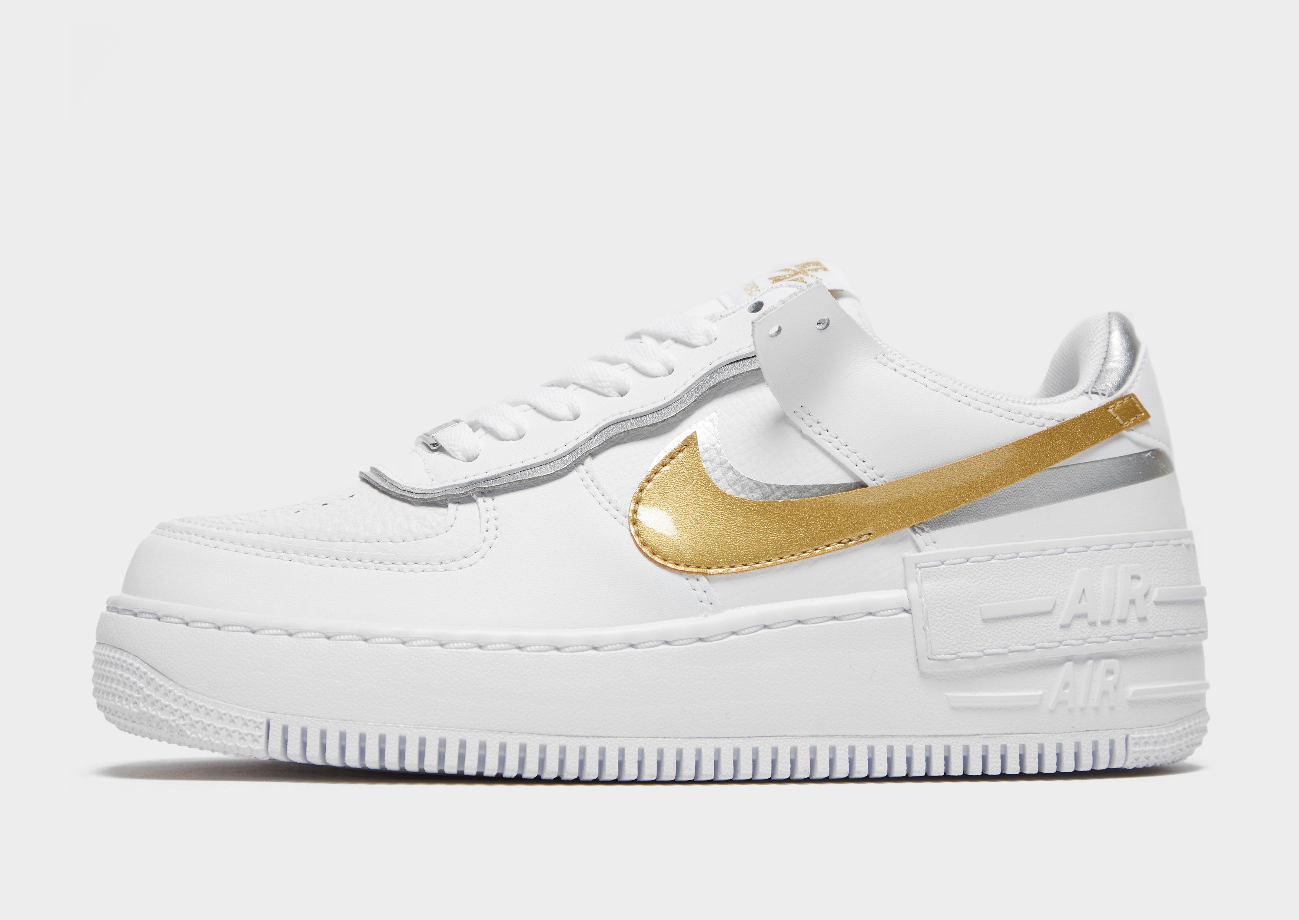 nike air force 1 shadow white metallic gold