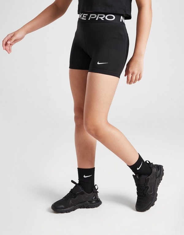 Black Nike Girls Pro 3 Shorts Junior Jd Sports