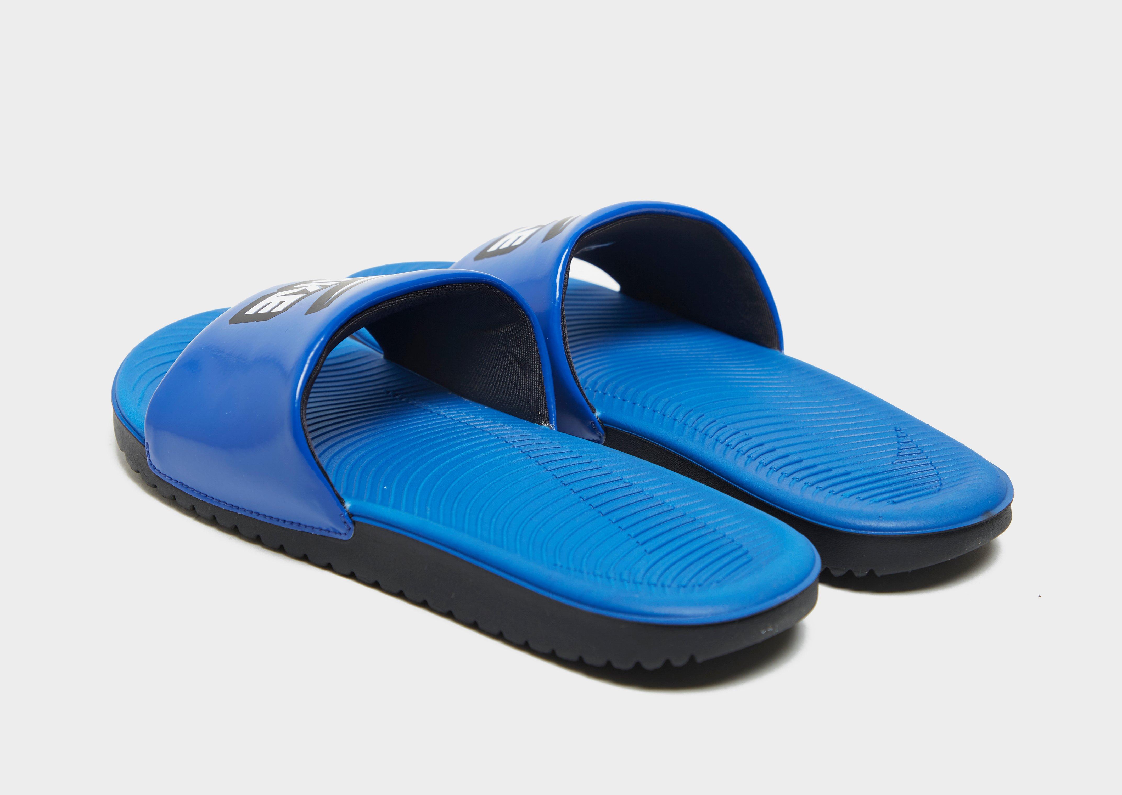nike kawa slide junior blue