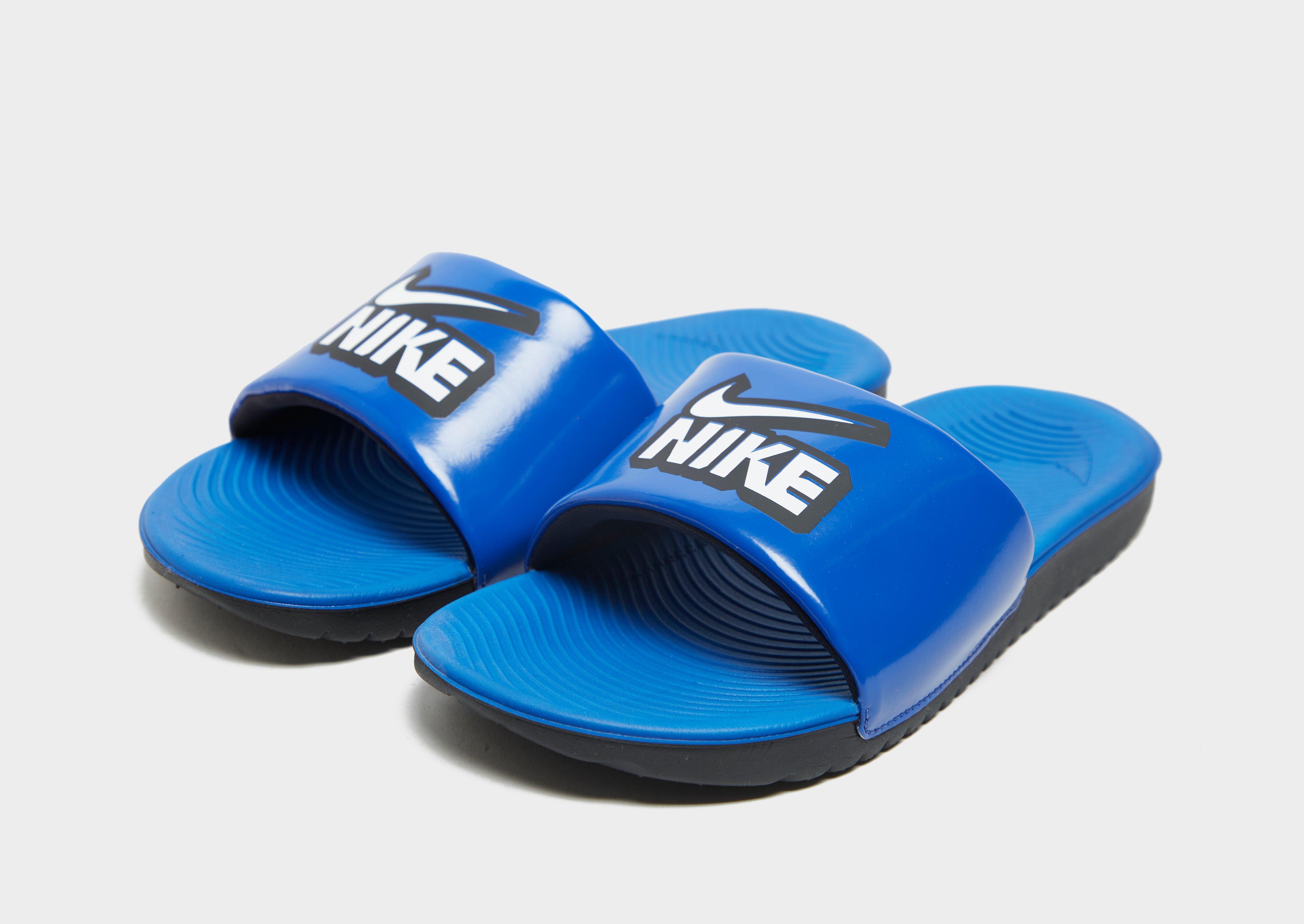 nike kawa slide junior blue