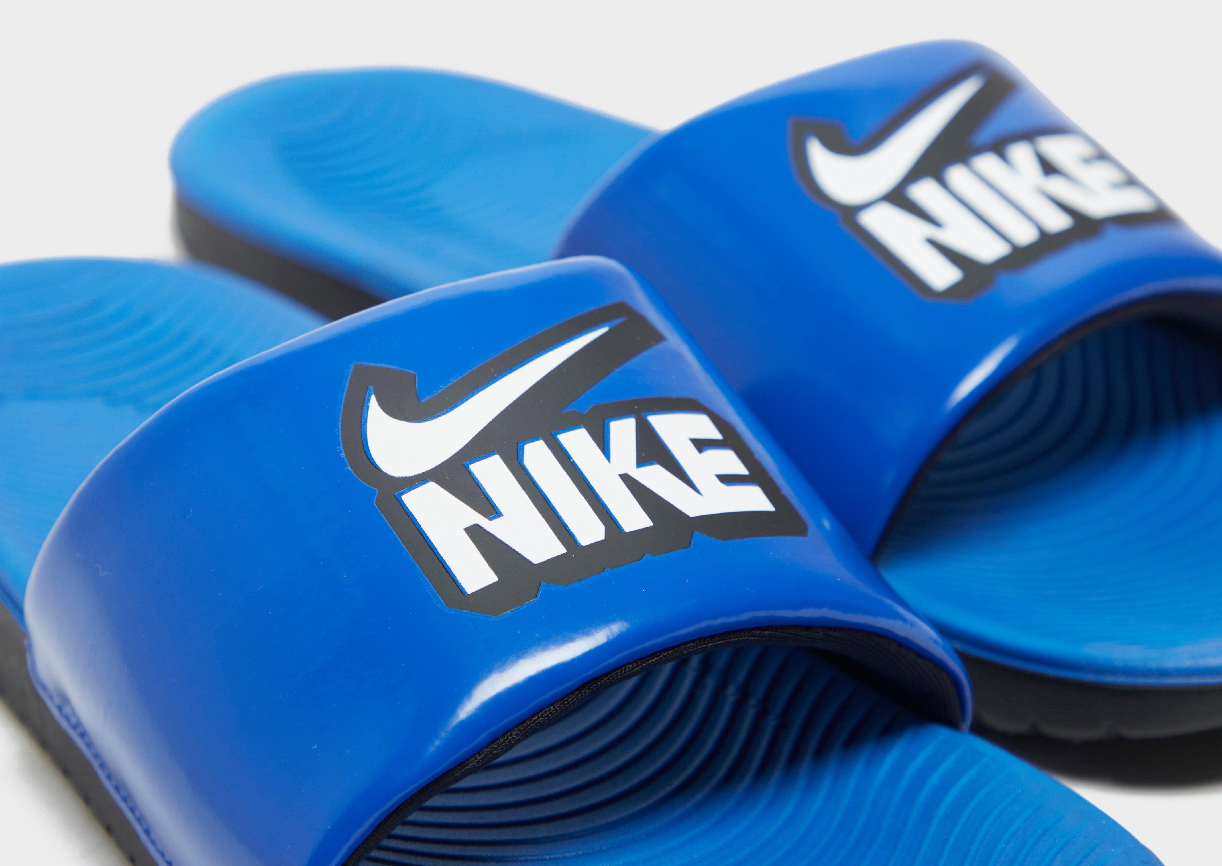 nike kawa slide junior blue