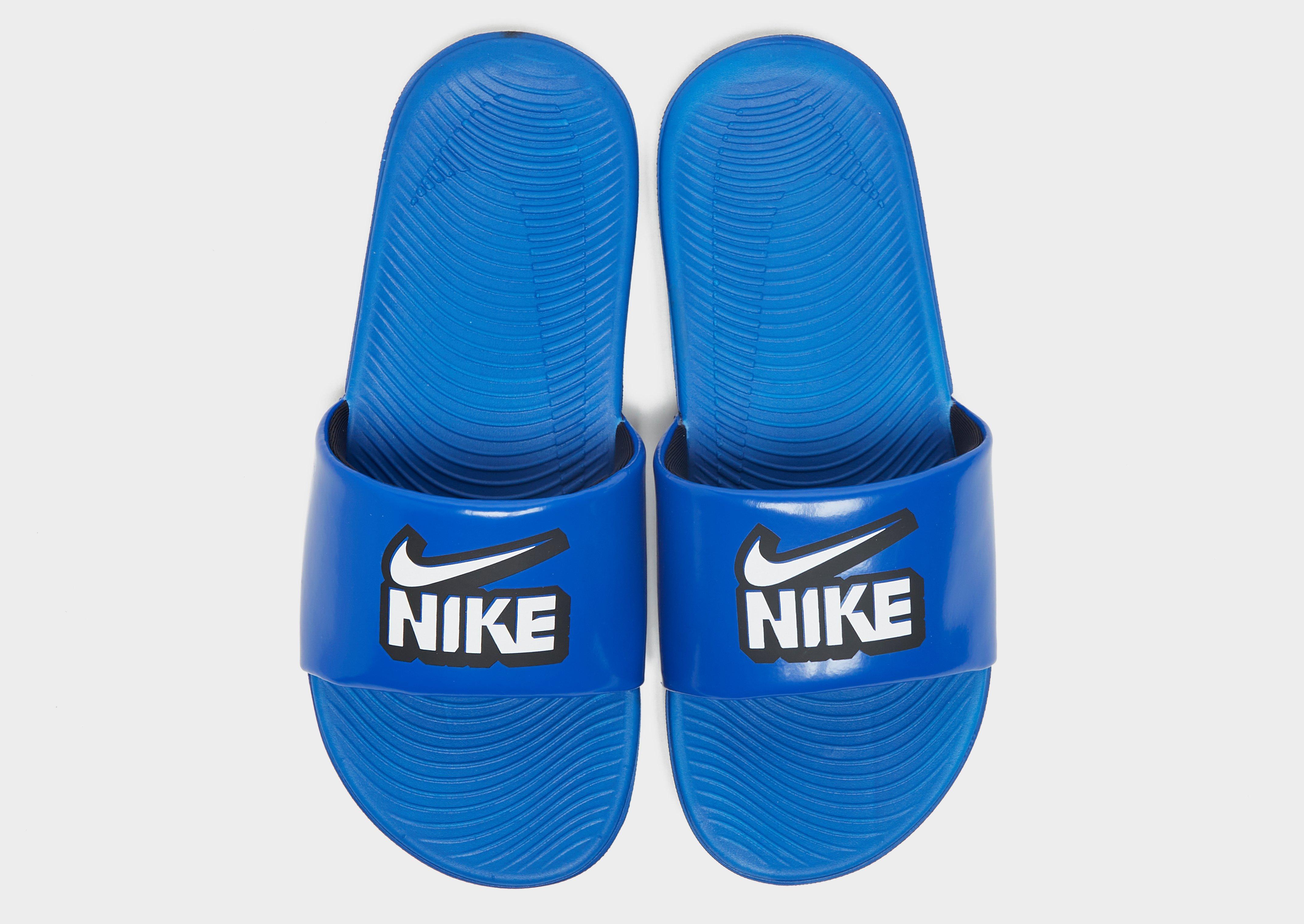 nike kawa slide junior blue