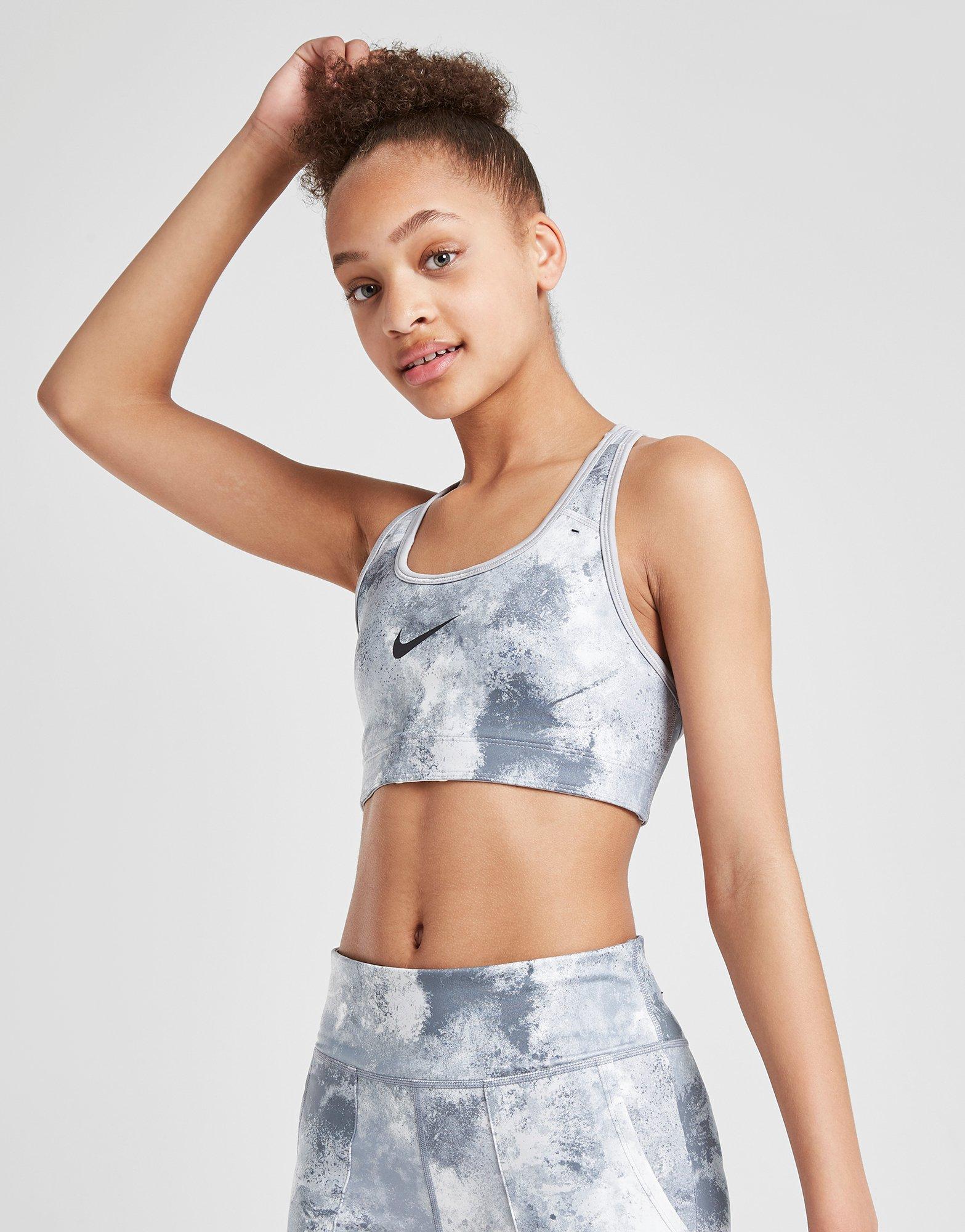 Nike Girls' Fitness All Over Print Sports Bra Kinder