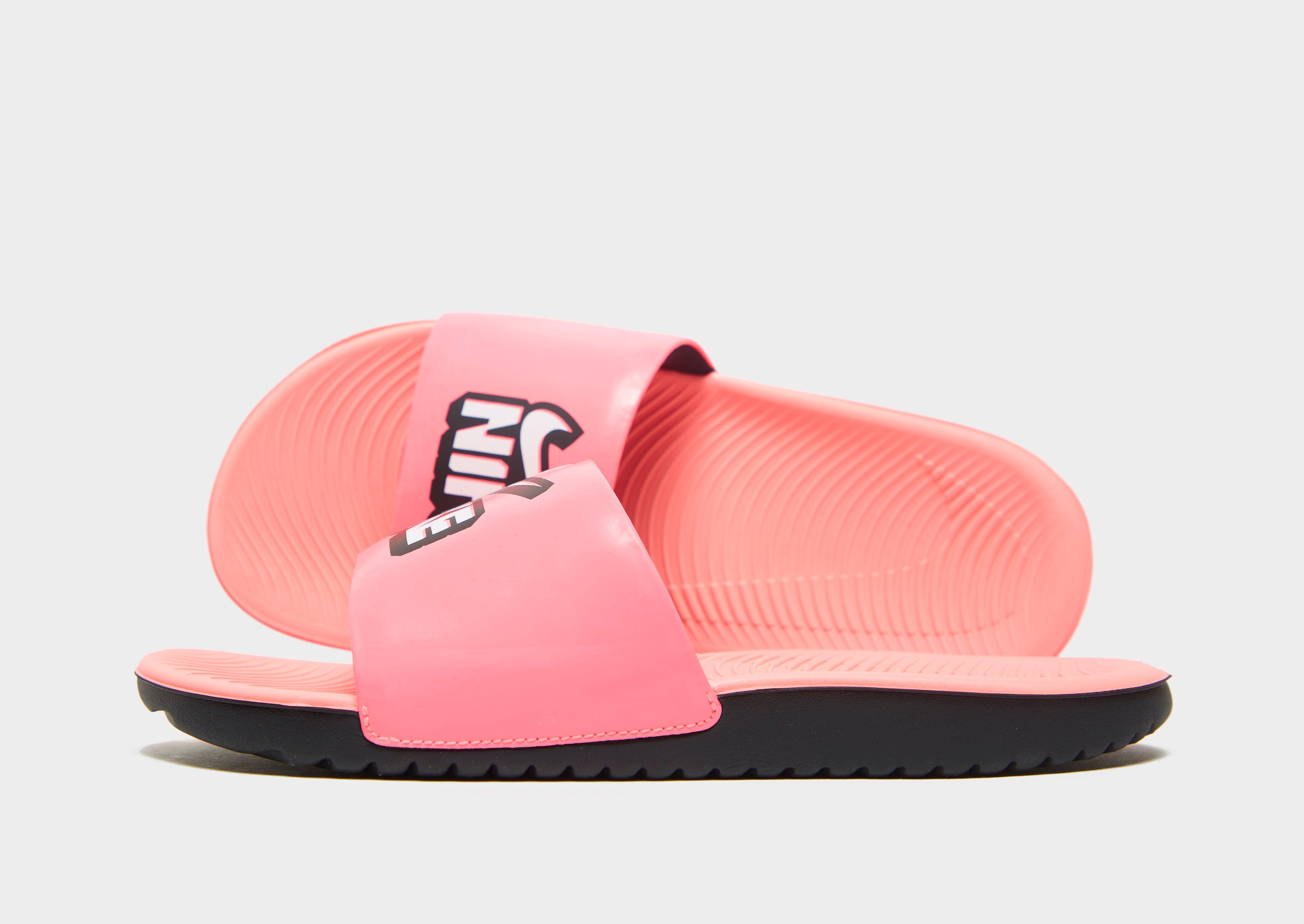 nike kawa slides junior pink