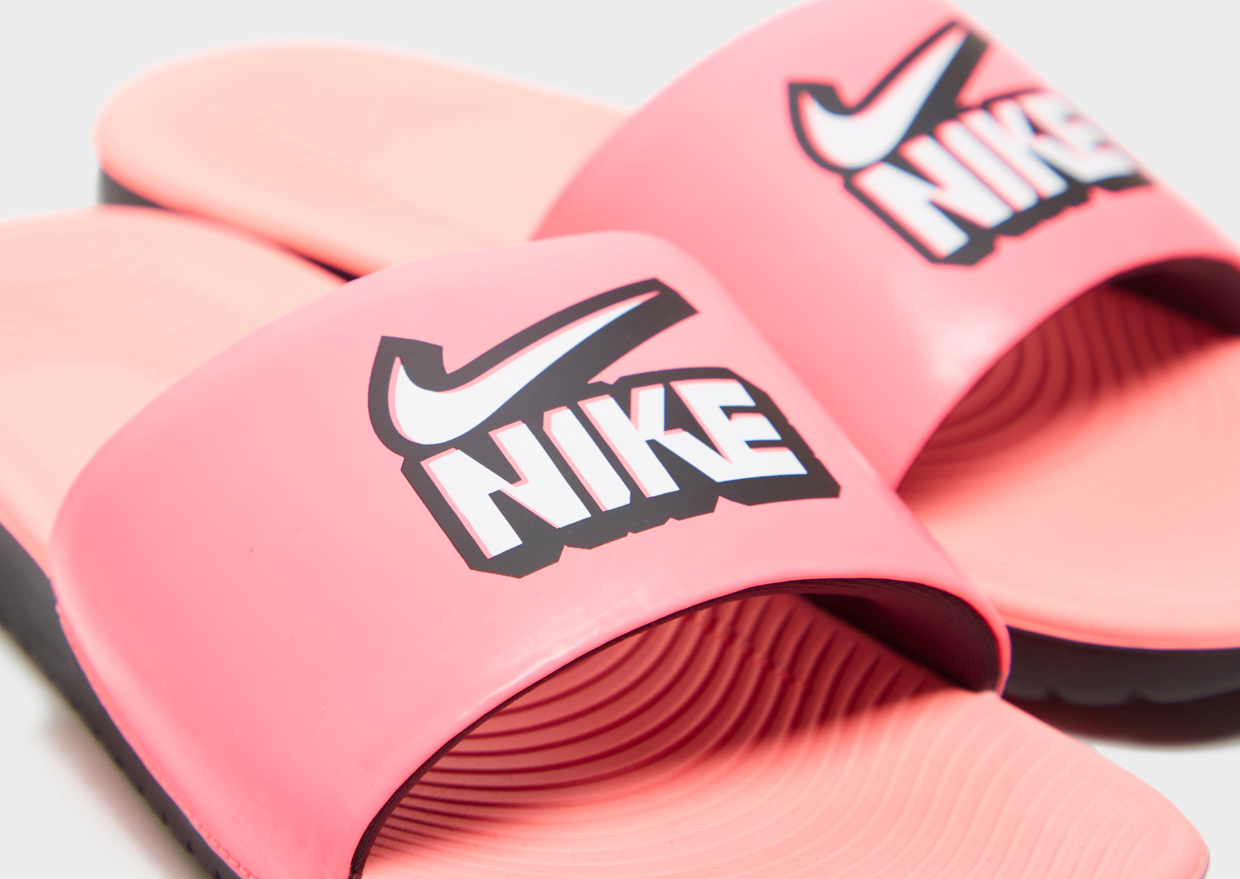 nike kawa slides junior pink