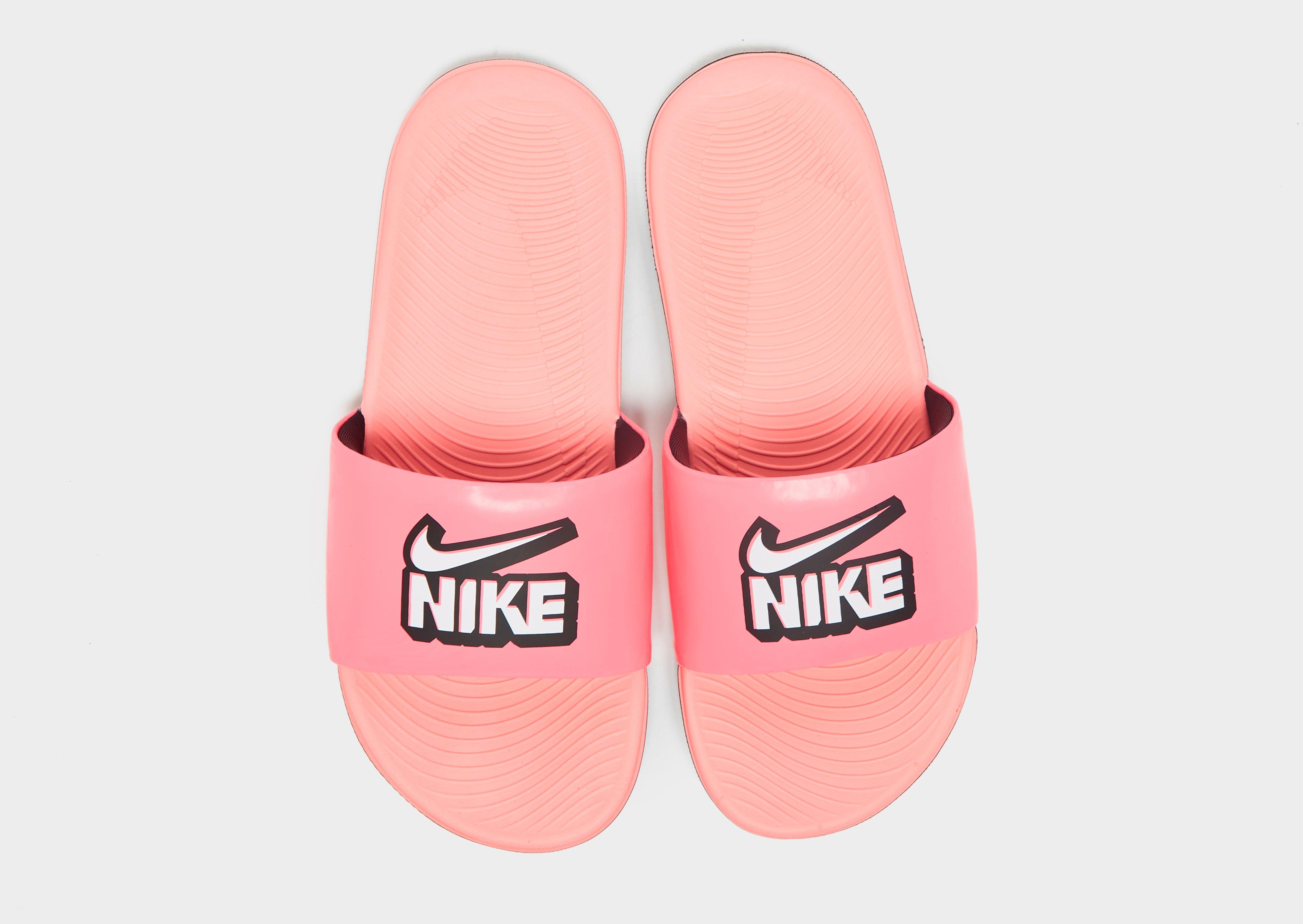 nike kawa slides junior pink